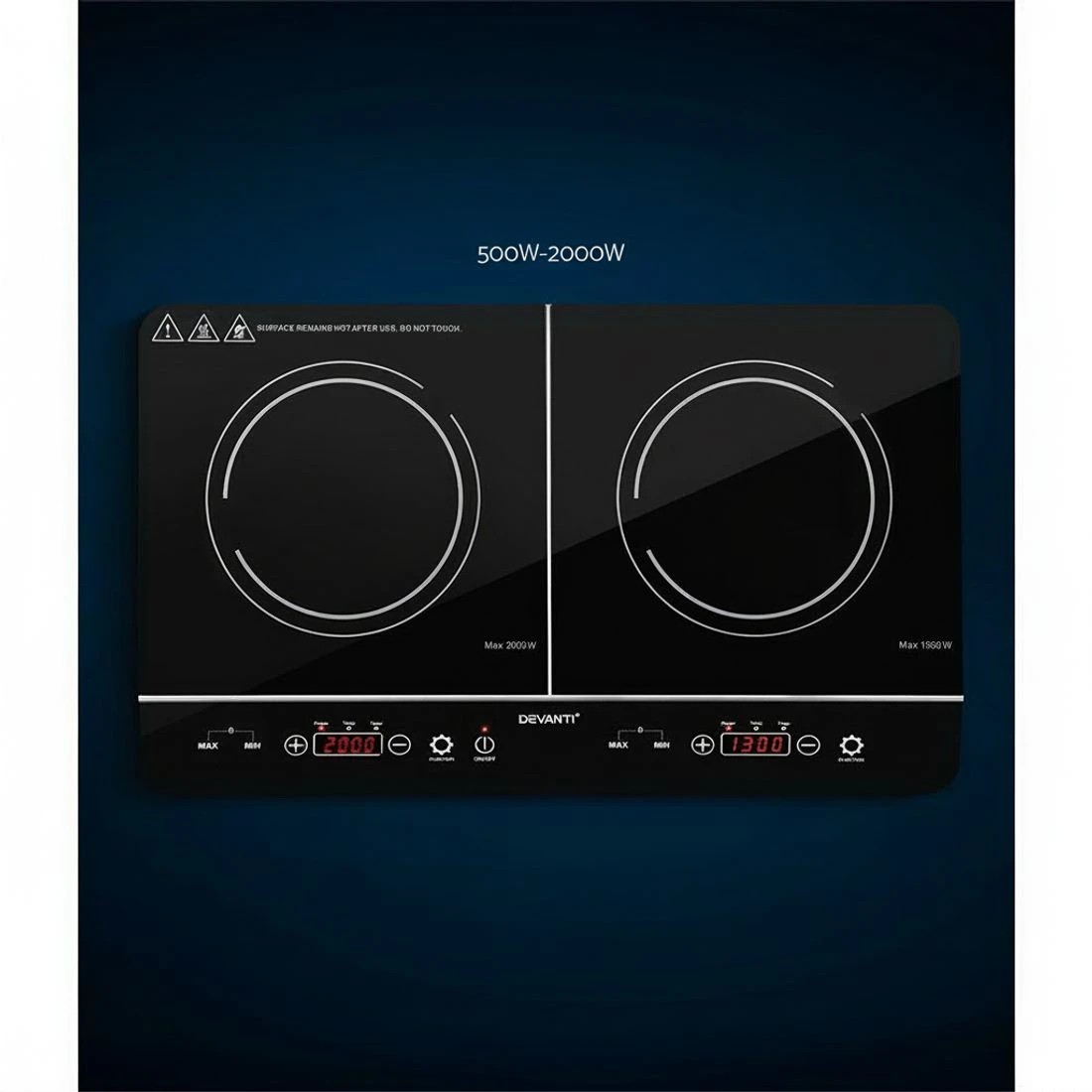 4 Devanti Induction Cooktop 60cm Portable Cooker - Black, 4 of 6