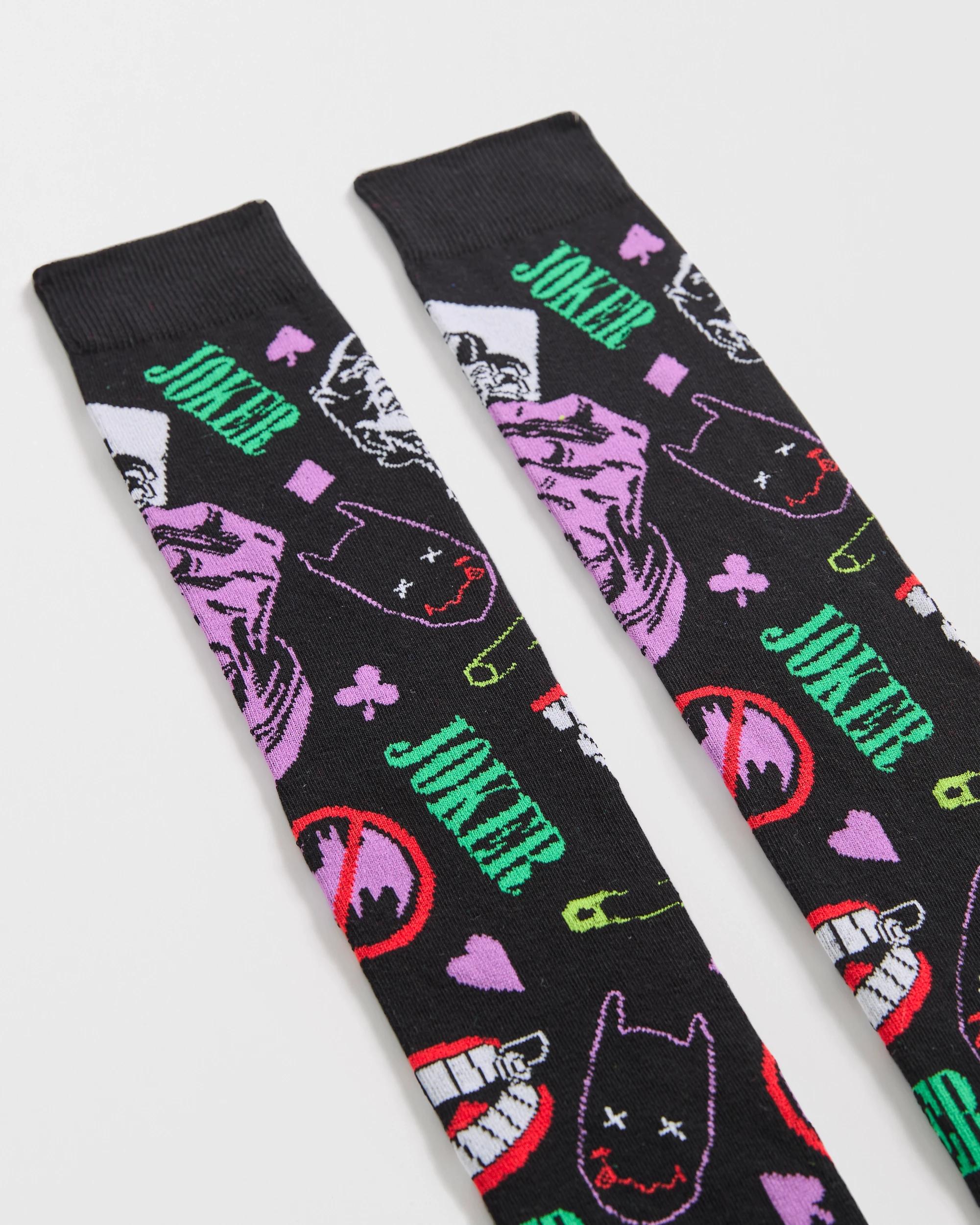 2 Swag Licensed Crew Socks - DC Joker BLACK JOKER, 2 of 3