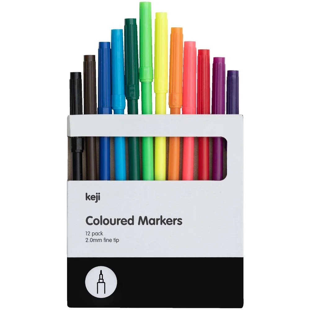 2 Keji Coloured Markers 12 Pack, 2 of 2