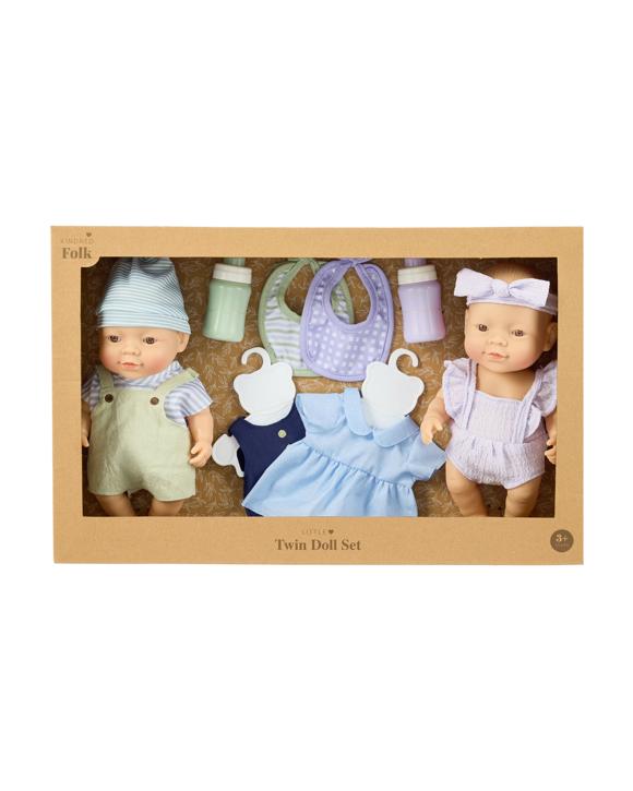 Kindred Folk Little Twin Doll Set