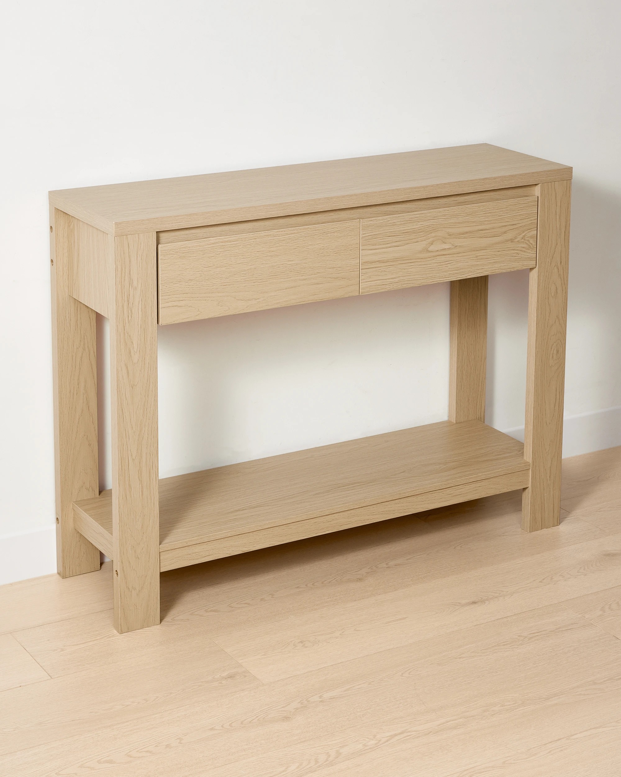 2 Tide 2 Drawer Hall Table - Oak, 2 of 7