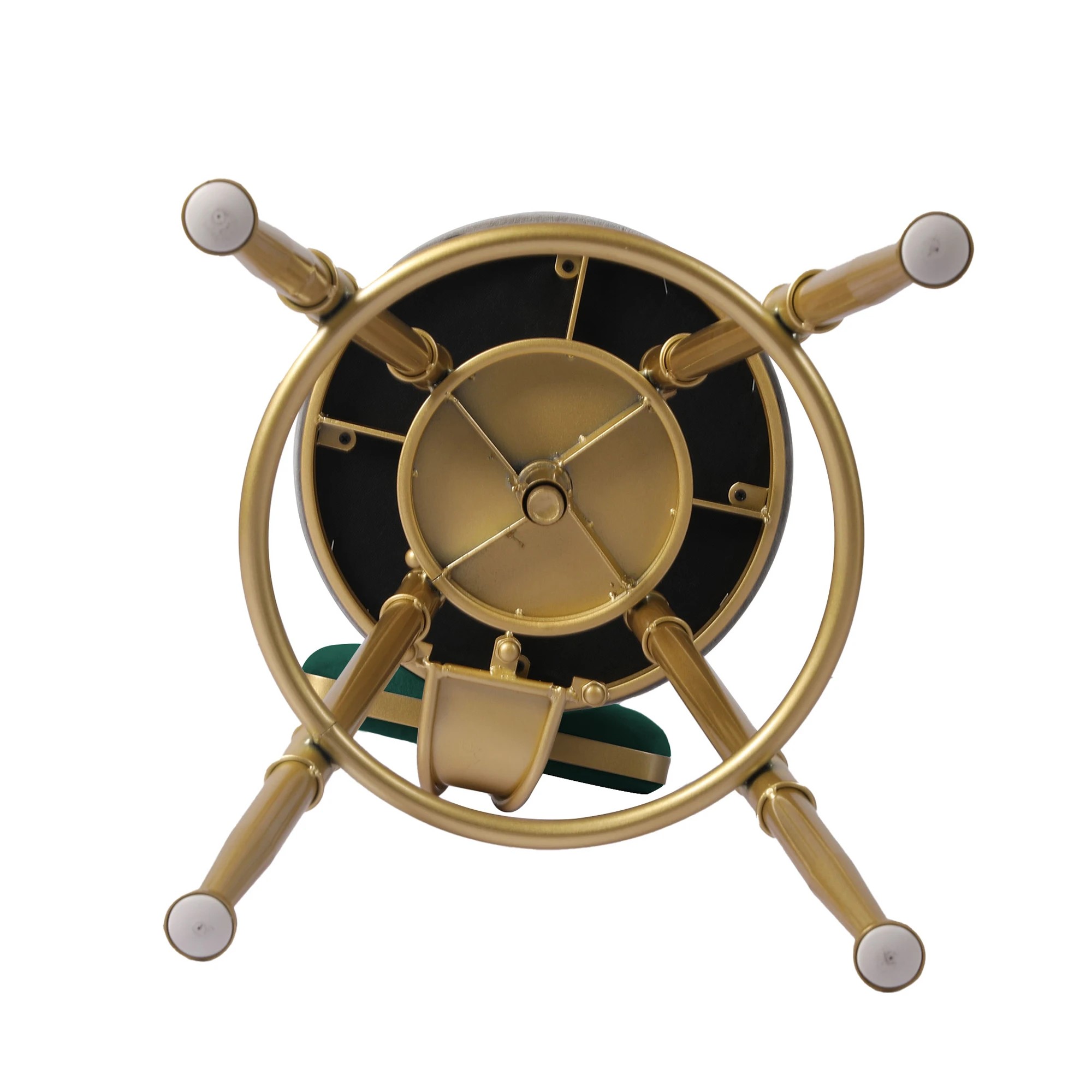 6 Levede 1x Bar Stool Velvet - Green, 6 of 6