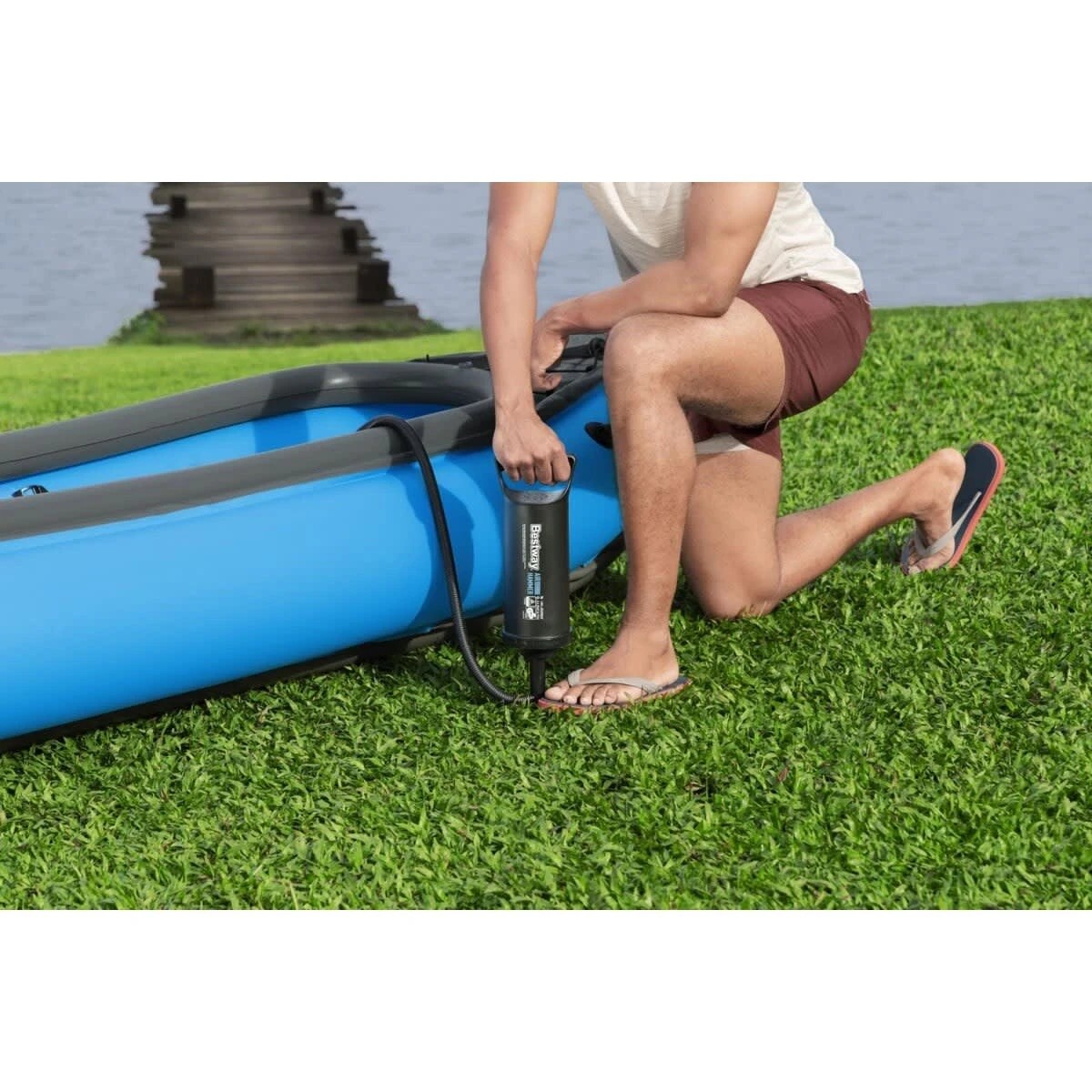 6 Bestway Hydro-Force Inflata-Shield Inflatable Cove Champion X2 Kayak Set, 6 of 10