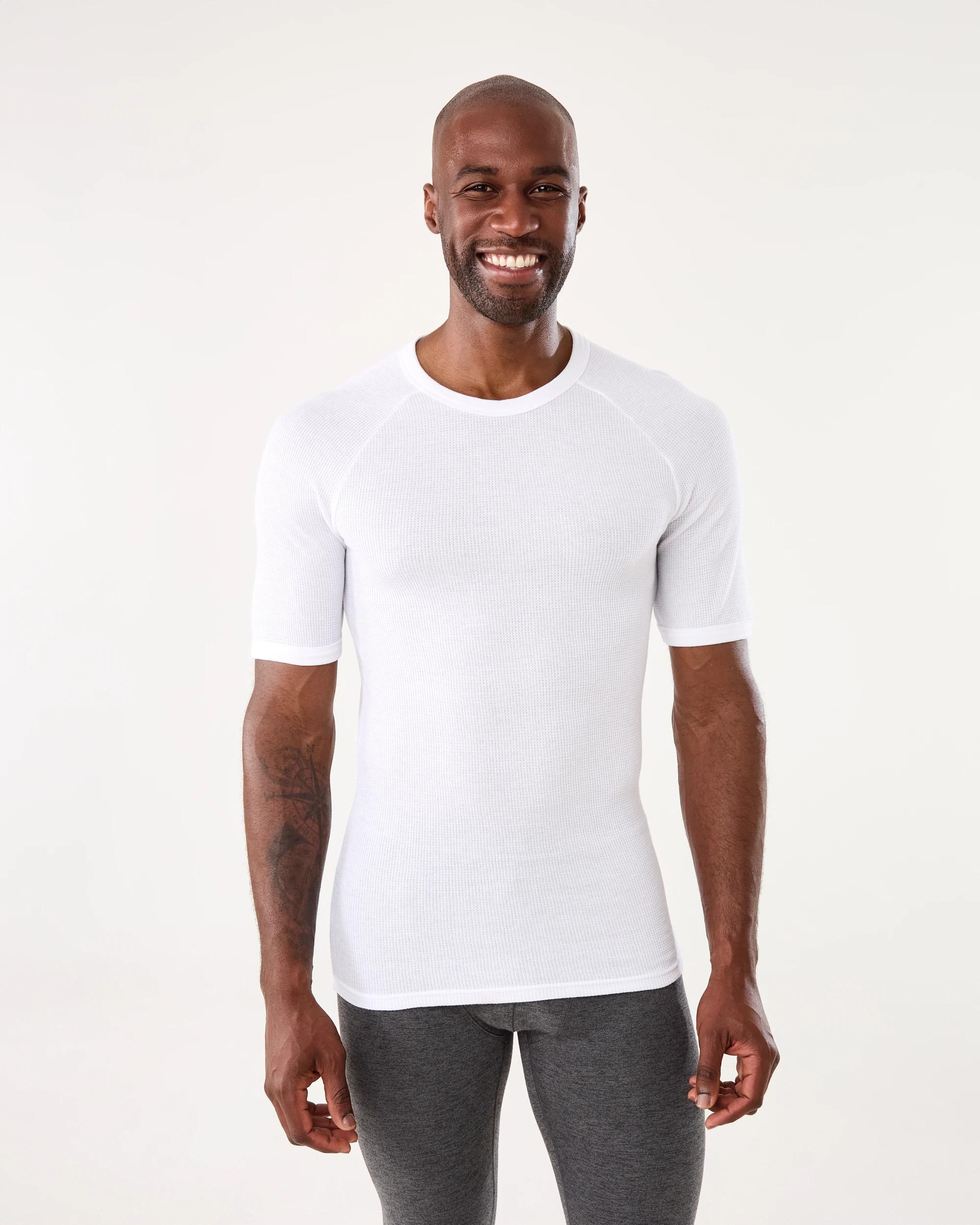1 Short Sleeve Thermal Top White, 1 of 4