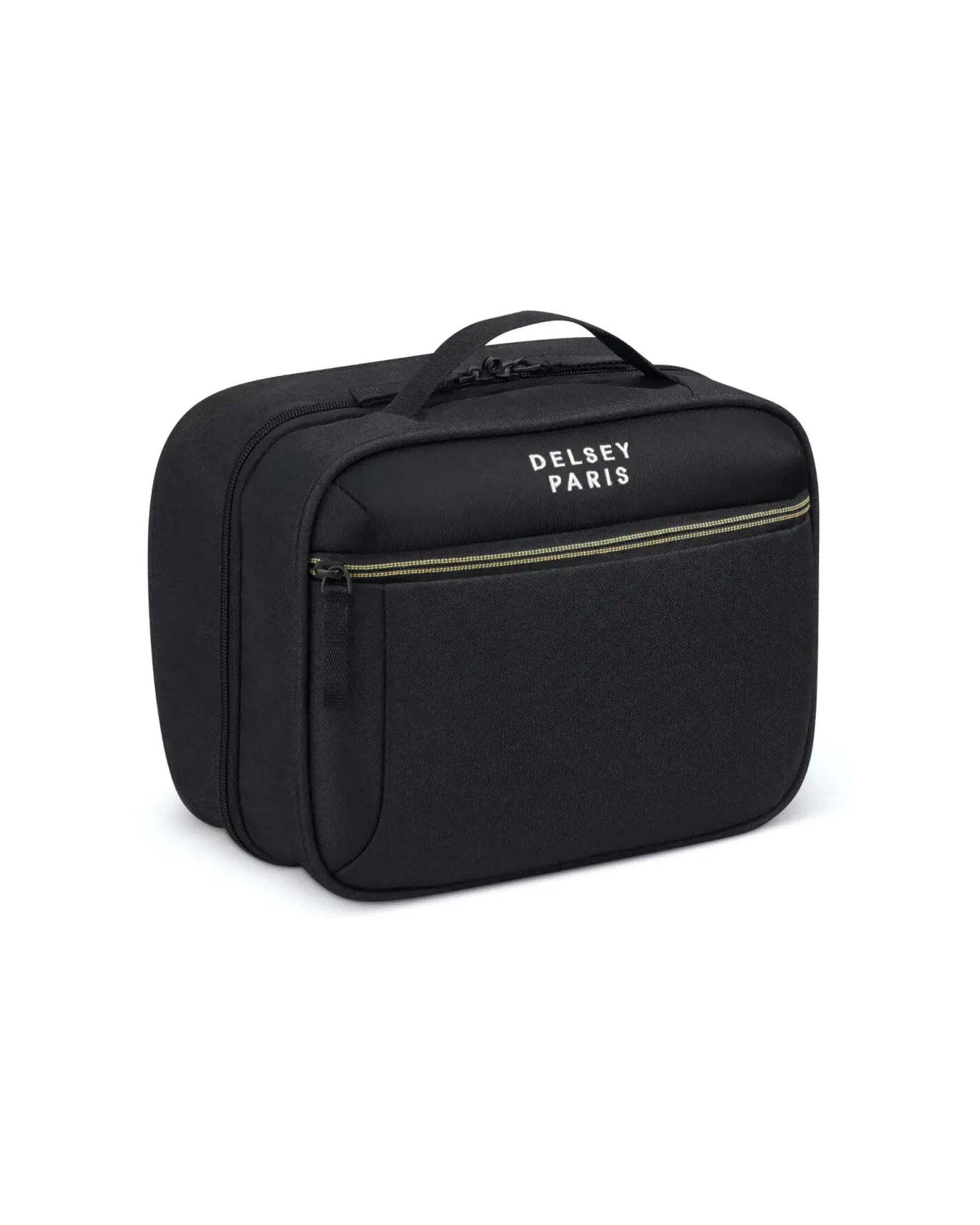 1 Delsey Brochant 3 Wetpack Toiletry Bag Large Zip Closure Teflon Coated Recy - Black, 1 of 5