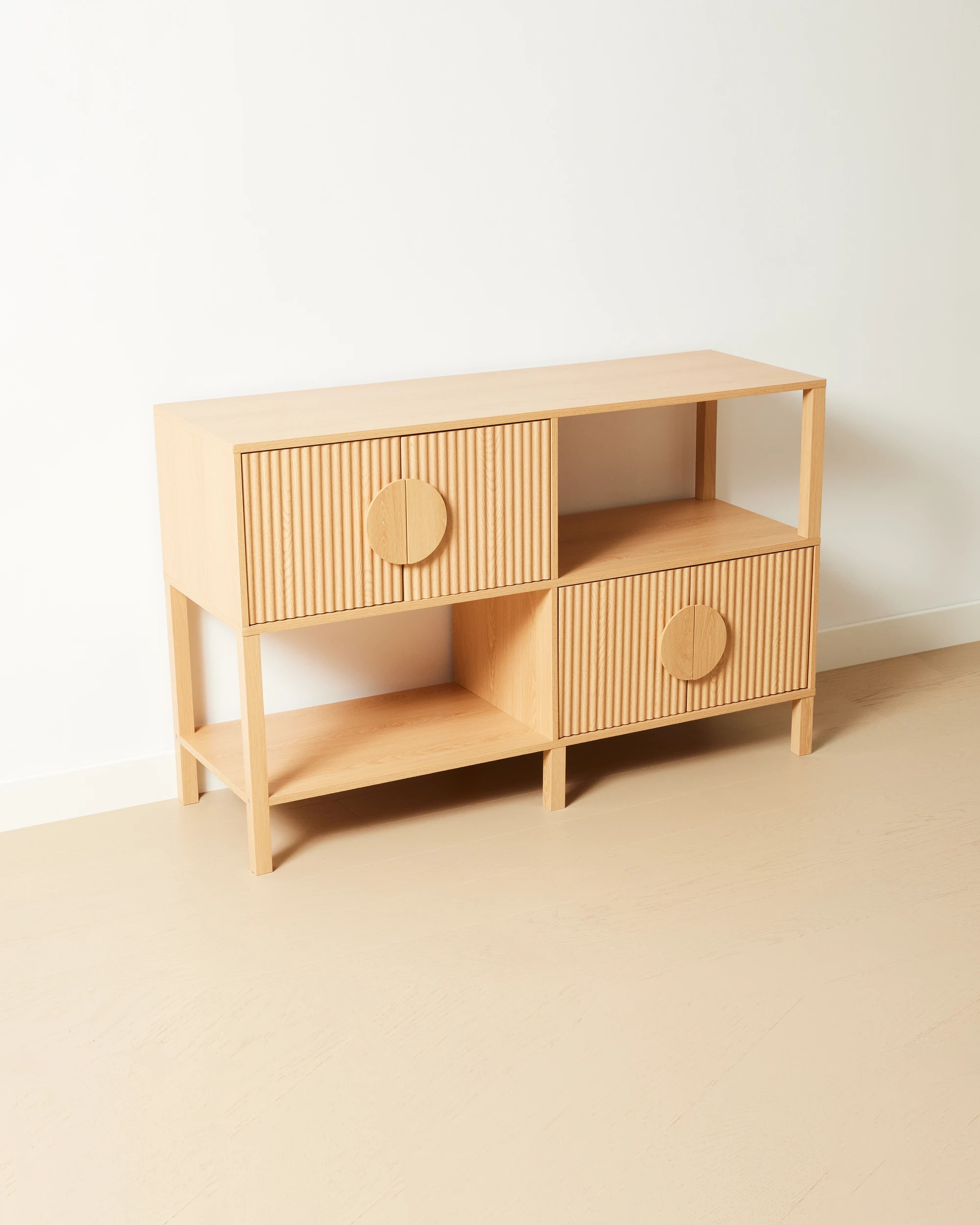 2 Ryan Wide Bookshelf with Doors, 2 of 7