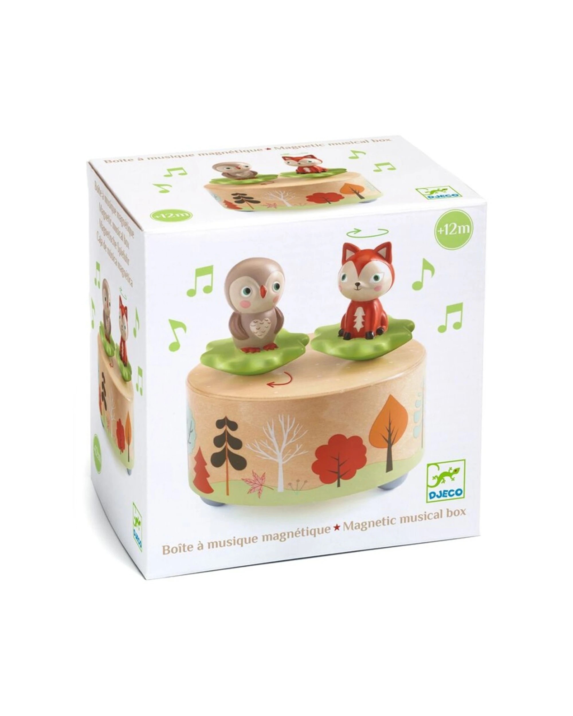 Djeco Melody Of The Woods Magnetic Music Toy Owl And Fox Figurines ...