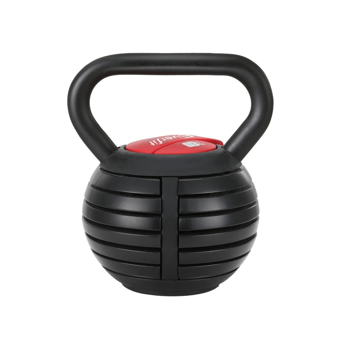 1 Everfit 18kg Adjustable Kettlebell Set Portable Kettle Bell Weight Dumbbells 10lbs 40lbs - Black, 1 of 2
