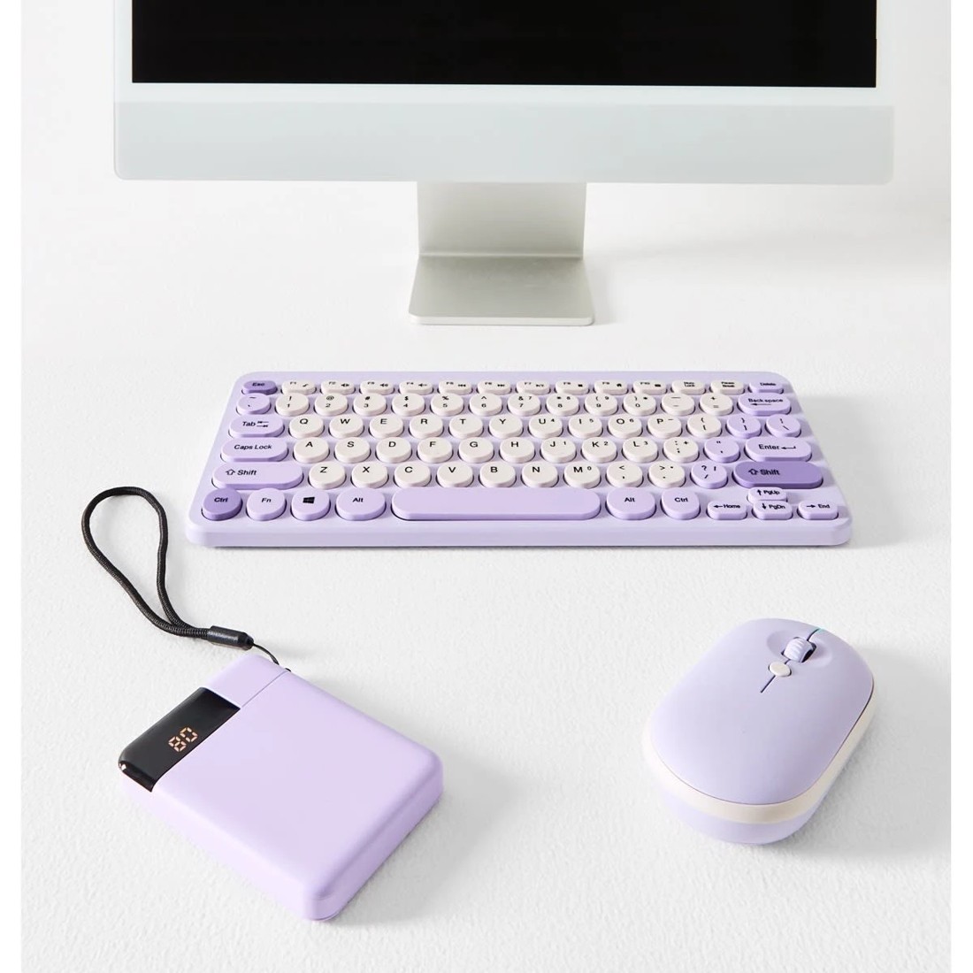 9 Wireless Keyboard and Mouse - Lavendar, 9 of 9