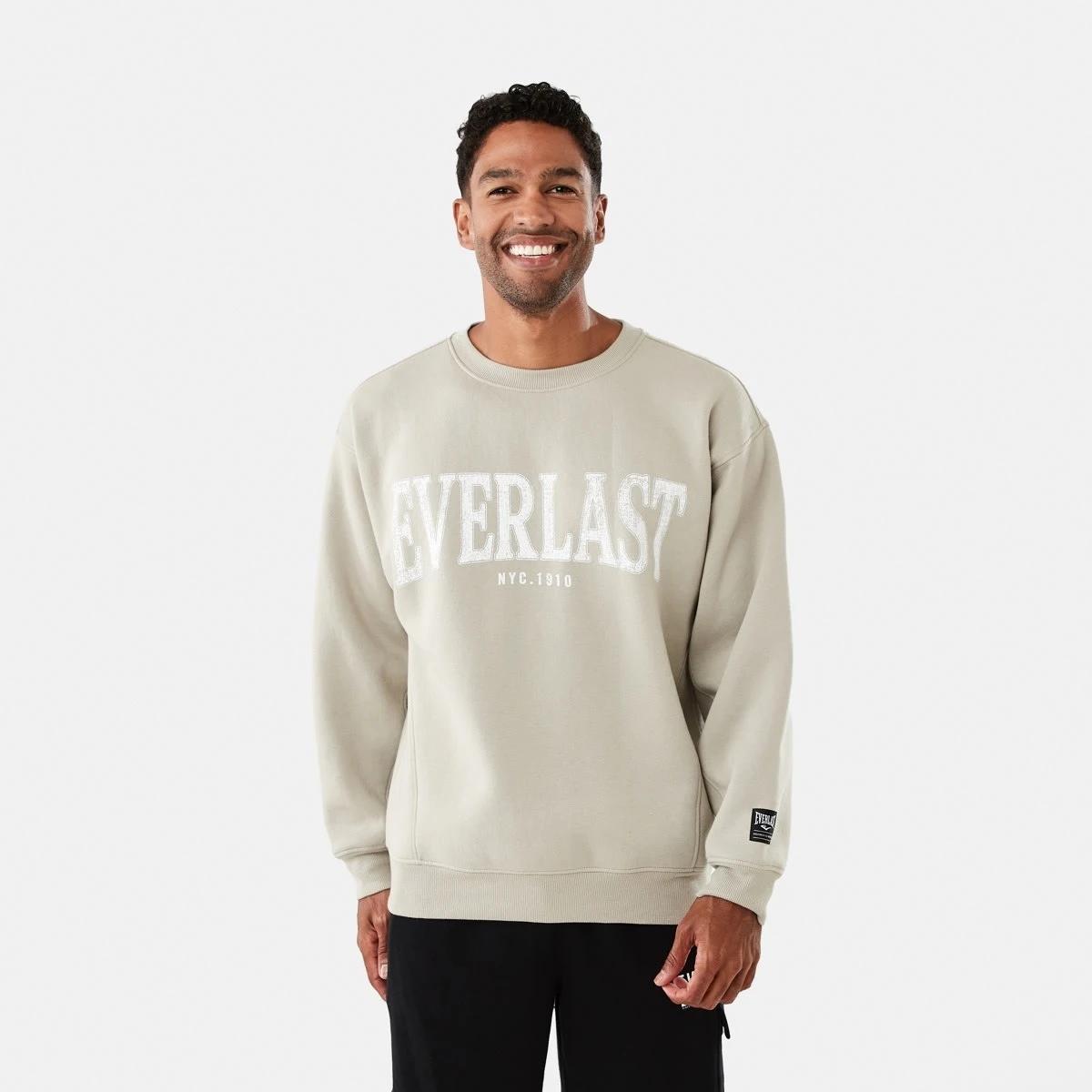 1 Everlast Mens Oversized Sweatshirt Bone, 1 of 8