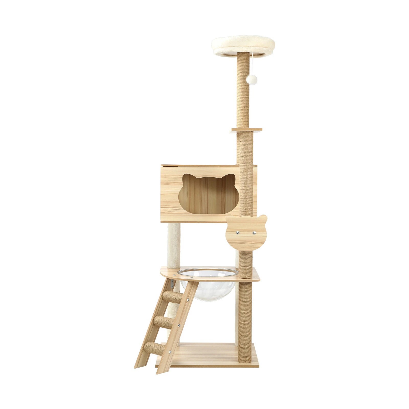 3 Alopet Cat Tree Scratching Post Scratcher Tower Wood Condo House Beds Furniture
 - Natural, 3 of 7