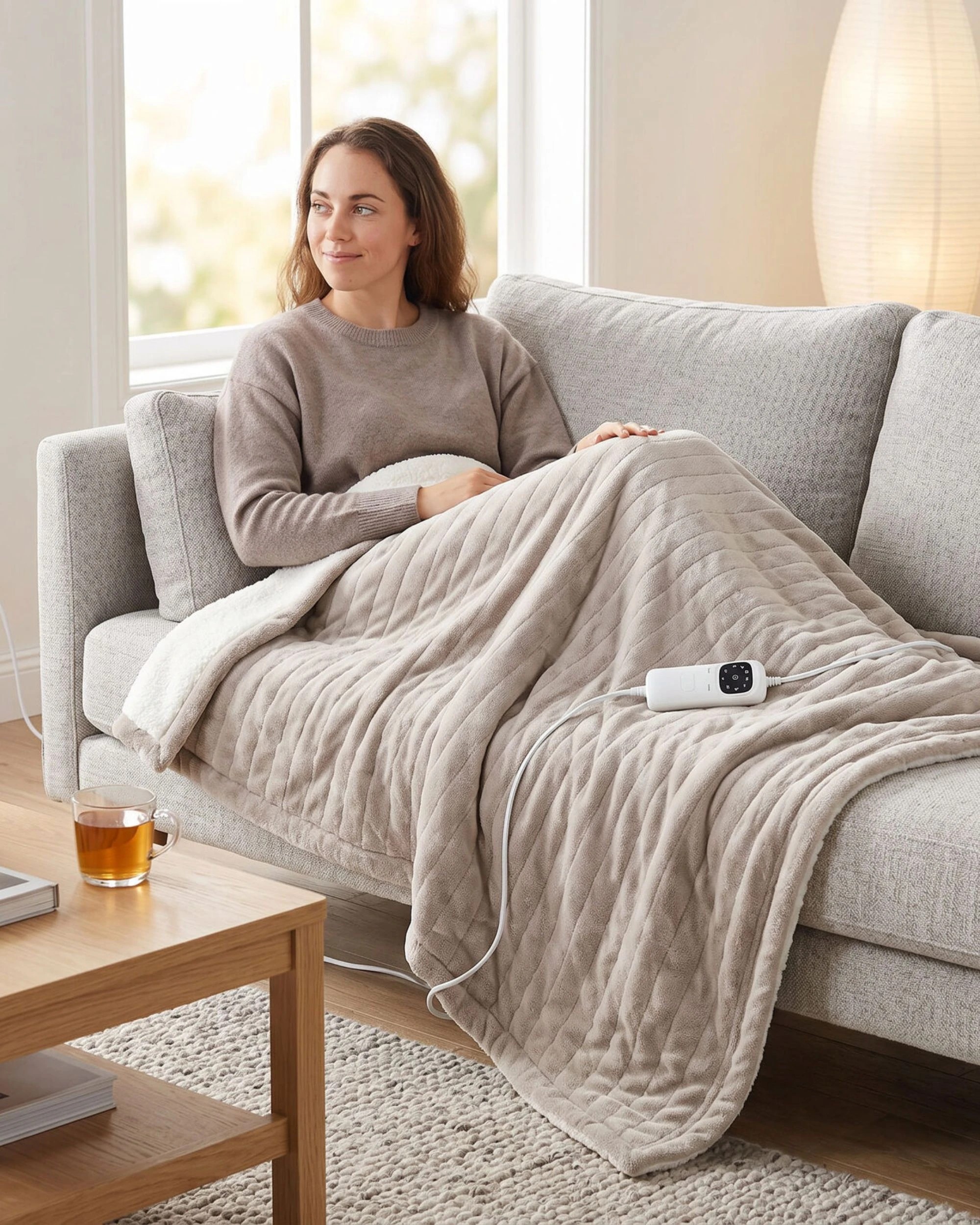6 Lenoxx Heated Throw Blanket, Soft Double-Sided Fleece with Adjustable Heat Settings, 6 of 6