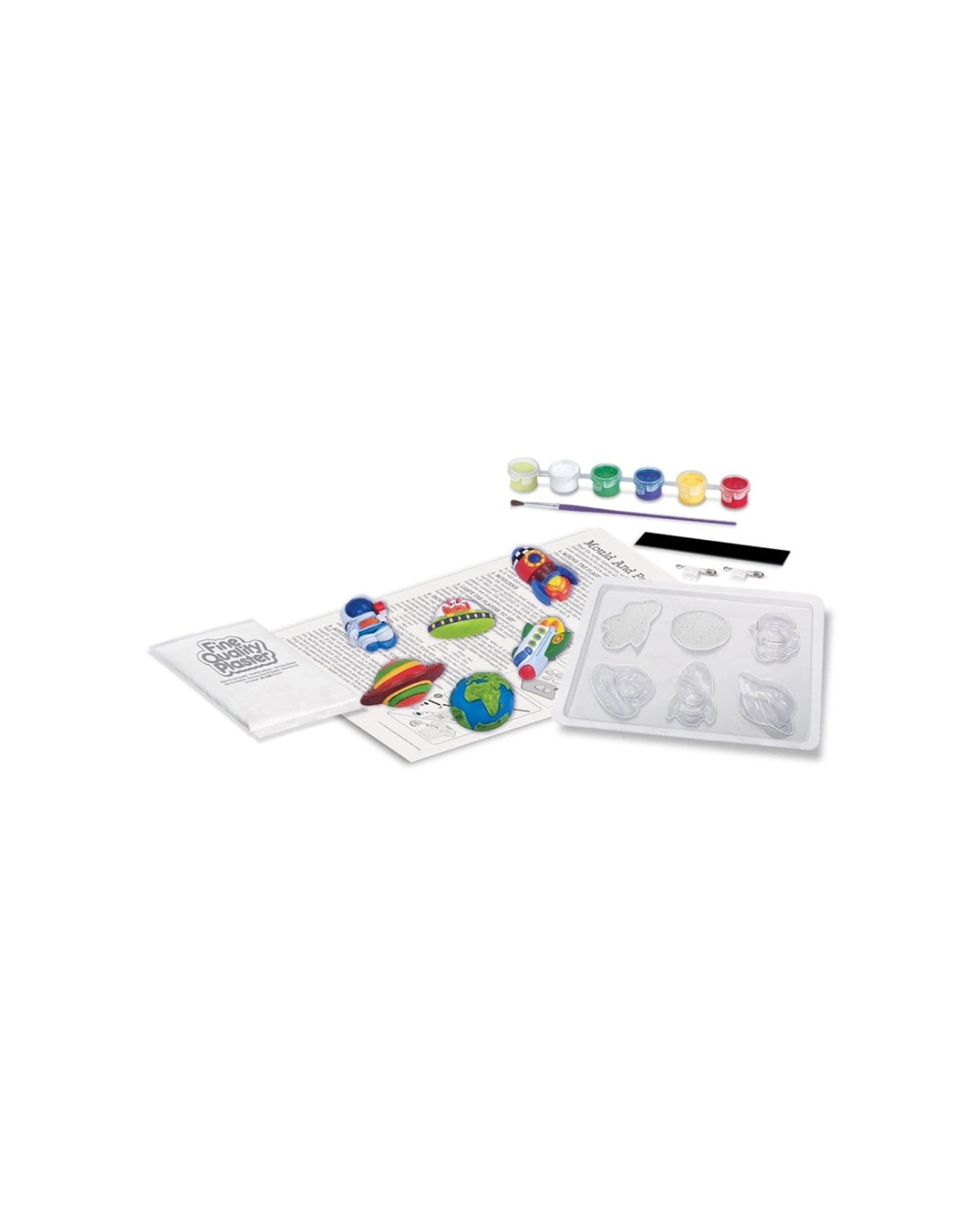 2 4M Mould & Paint Space Magnet Badges Kids Children Art Painting Activity STEM Learning Kit, 2 of 3