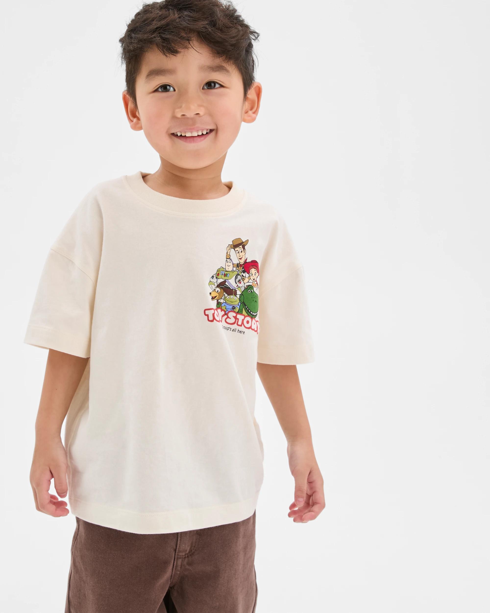 3 Disney Pixar Toy Story Australian Cotton Oversized T-Shirt OFF WHITE, 3 of 7