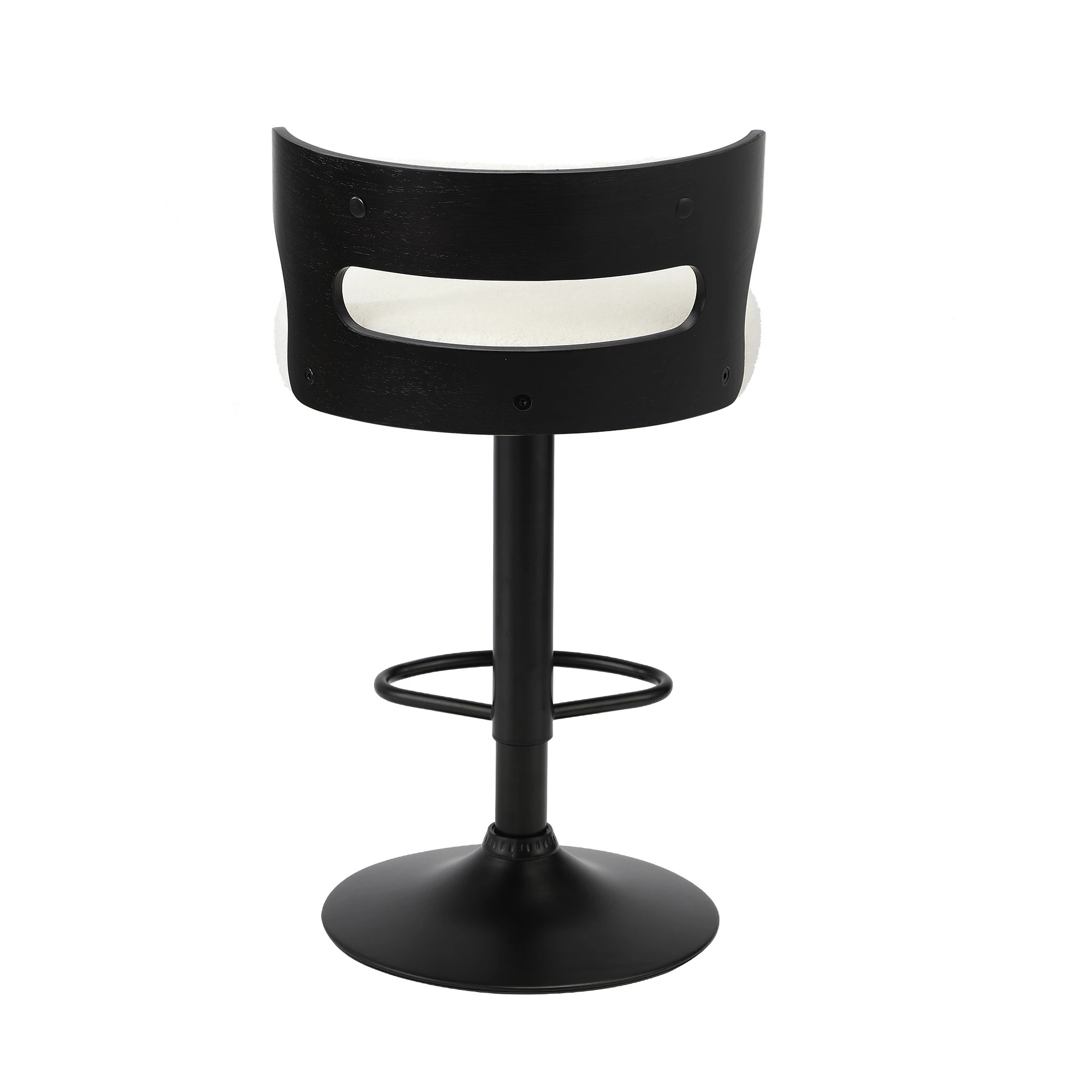 6 Oikiture 4x Bar Stools Kitchen Gas Lift Swivel Chairs Stool Wooden Boucle
 - White, 6 of 9