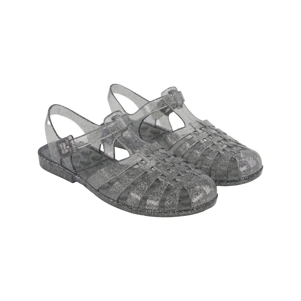 2 Senior Jelly Sandals BLACK GLITTER, 2 of 4