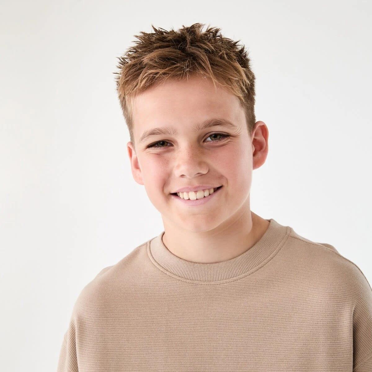 3 Short Sleeve Oversized Textured T-shirt SAVANNAH, 3 of 7