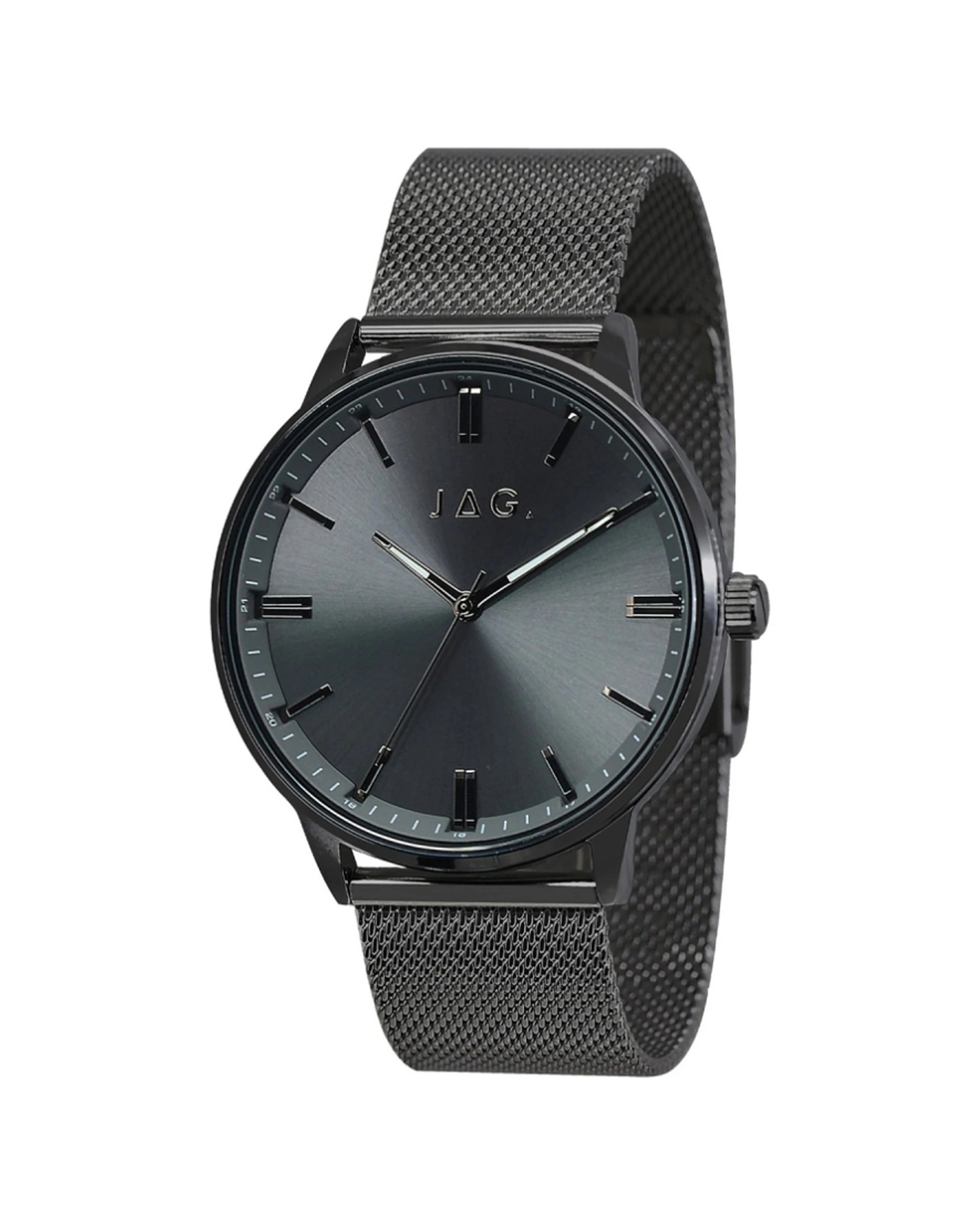 2 JAG Reglan Men's Dark Grey Dial Watch 45mm Black Stainless Steel Band 5 ATM, 2 of 2