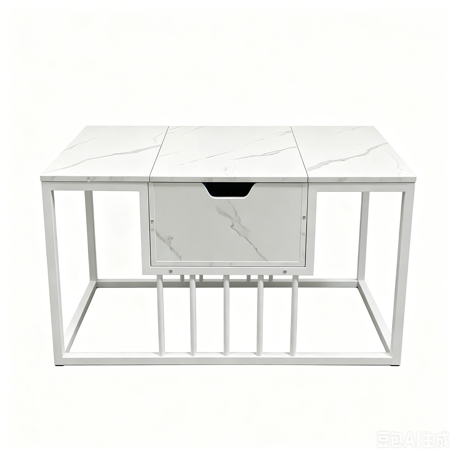 1 Costway Lift Top Coffee Table w/Hidden Storage Compartment Flip Top Center Table - White, 1 of 2
