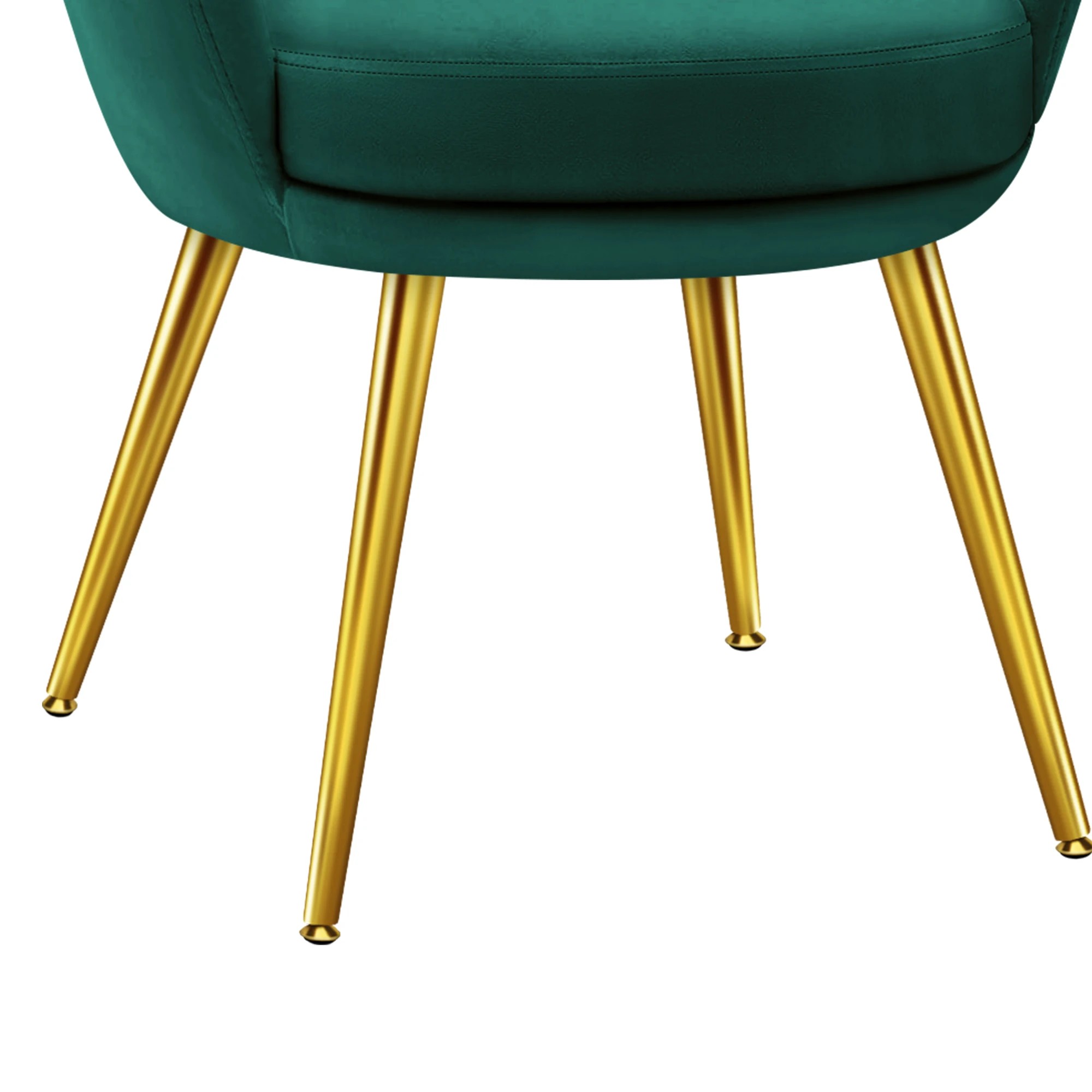 8 Alfordson Armchair Lounge Chair Upholstered Accent Chair Velvet Sofa Couch - Green, 8 of 9