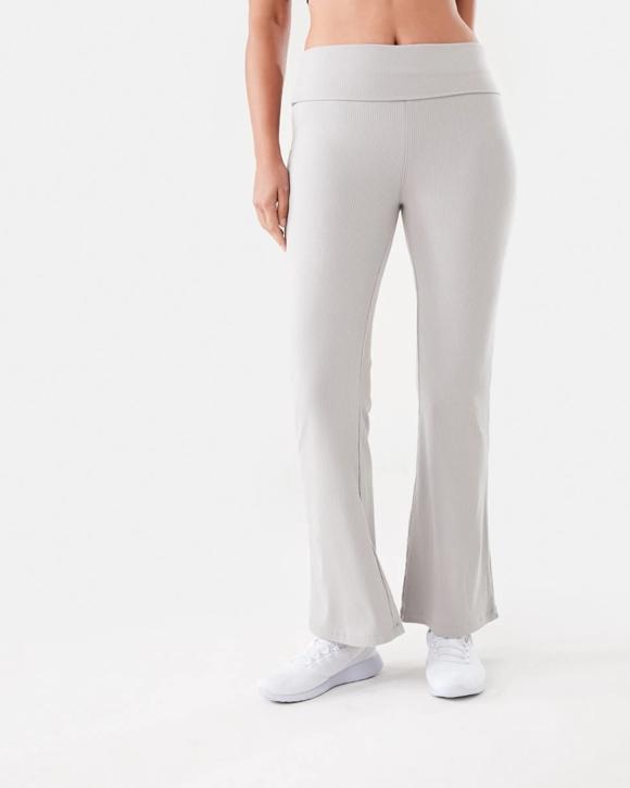 Active Womens Folded Waist Flare Pants