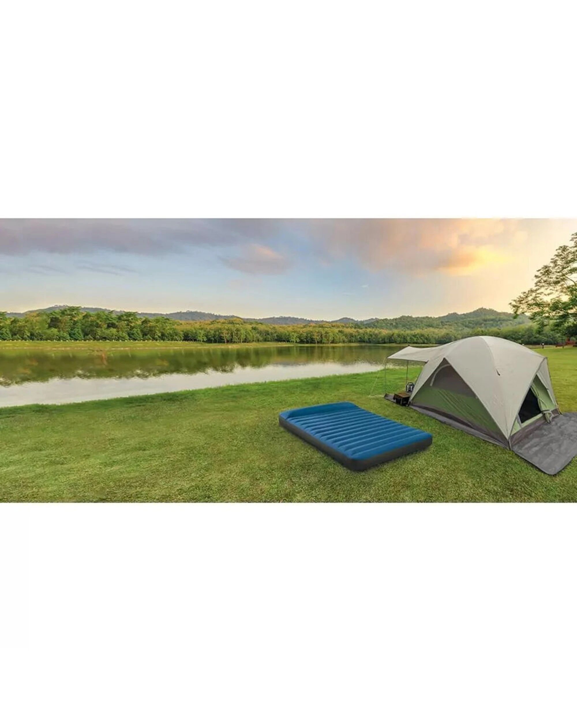 3 Intex Dura-Beam Inflatable Pillow Mat Airbed W/ USB150 - Double Bed - Blue, 3 of 3