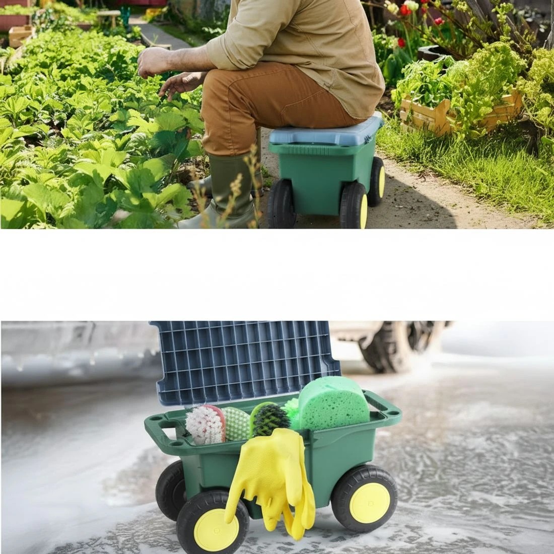 4 Gardeon Garen Tool Storage Cart 3-In-1 Green - Green, 4 of 6