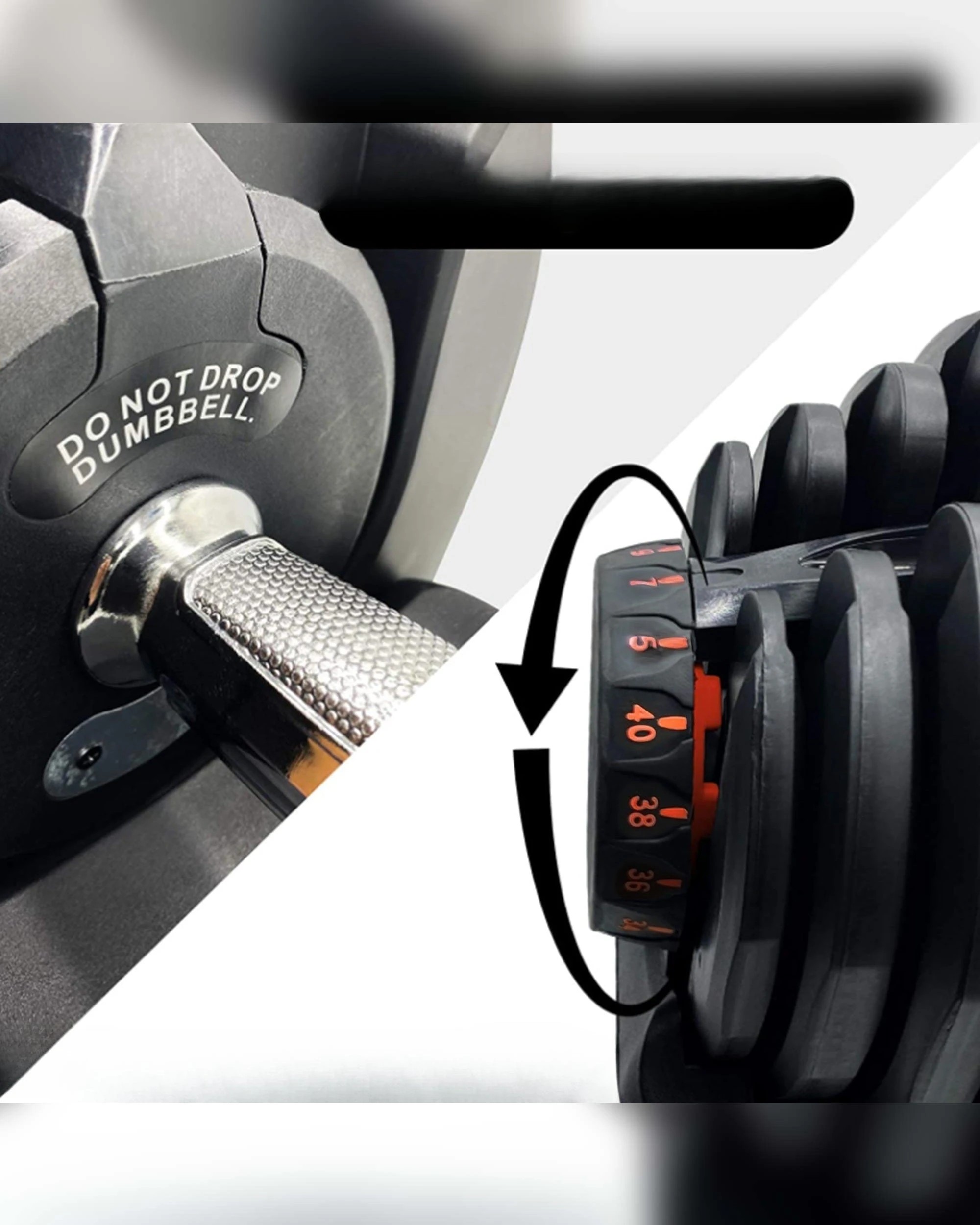 10 Fitness Master 80kg Adjustable Dumbbell Set Home Gym Exercise Equipment Weight 17 Weights 2x 40kg, 10 of 10