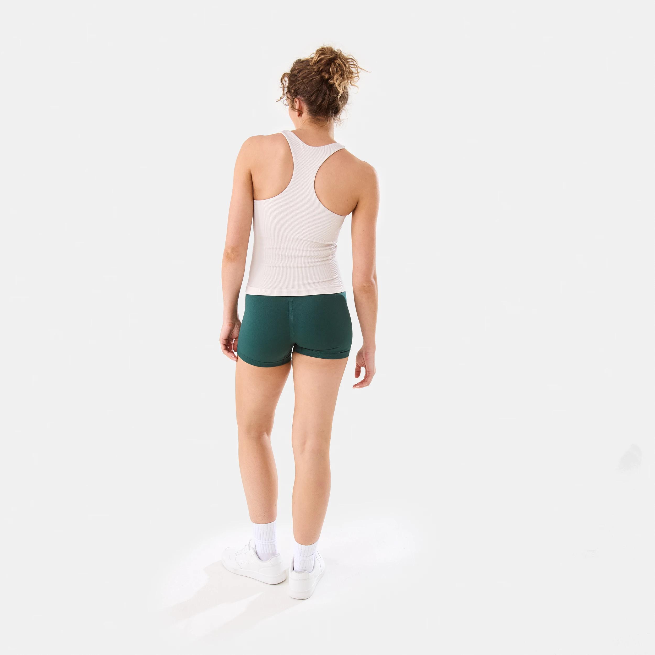 4 Active Womens Tape Bike Shorts YUCCA GREEN, 4 of 6