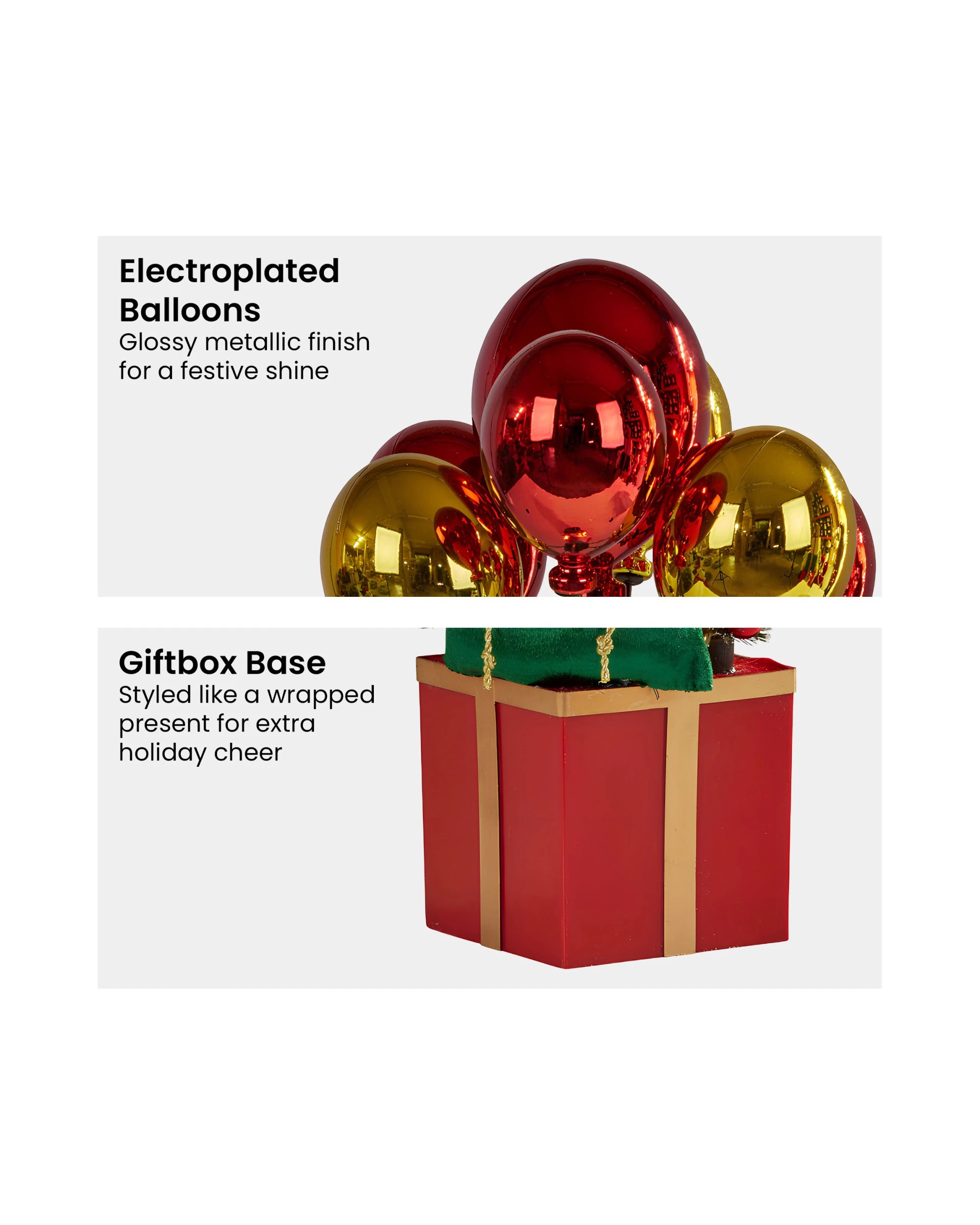 3 Christabelle 60cm Led Christmas Santa Claus With Balloons And Lights Ornament Decoration, 3 of 5