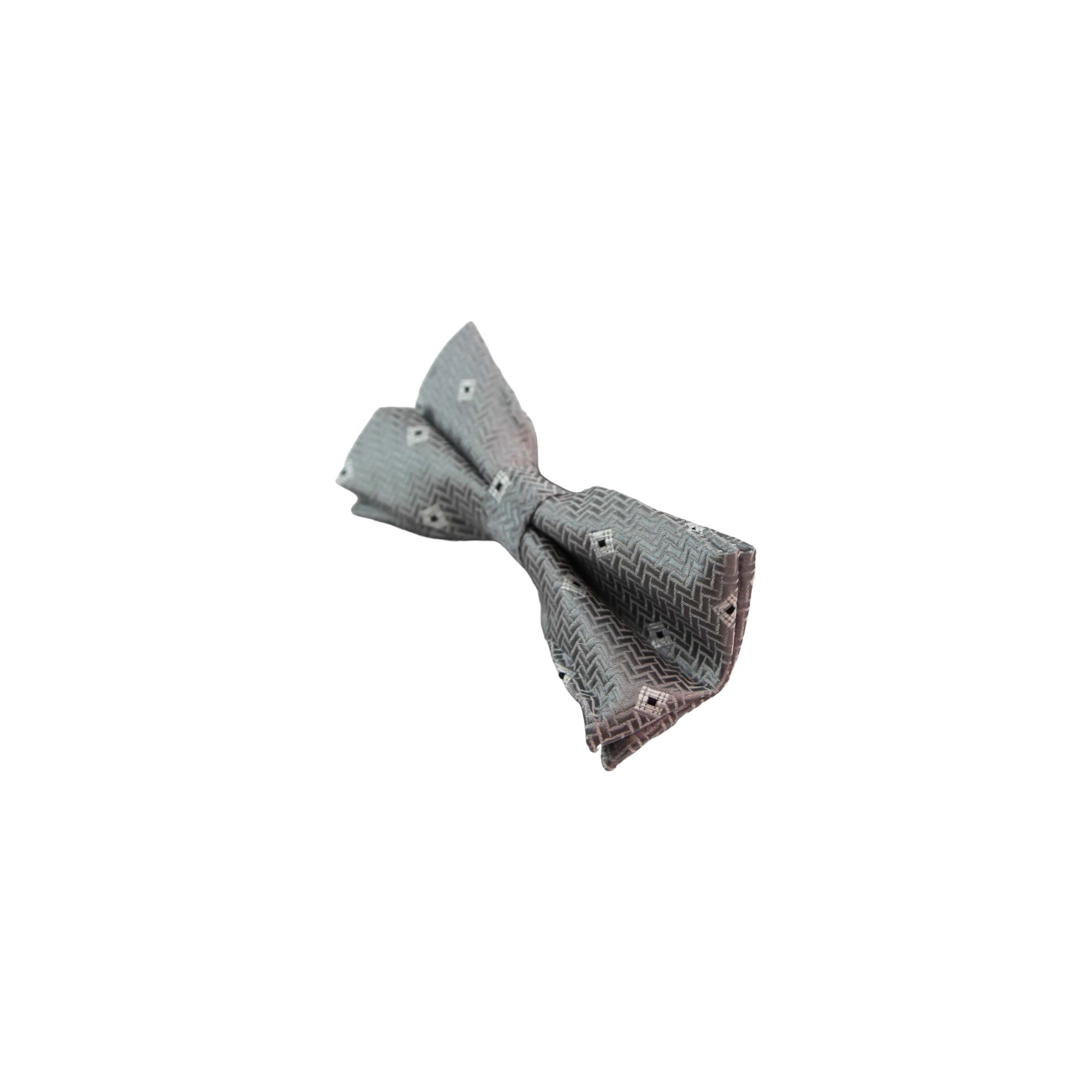 4 Zasel Mens Silver Patterned Bow Tie - Multi, 4 of 4