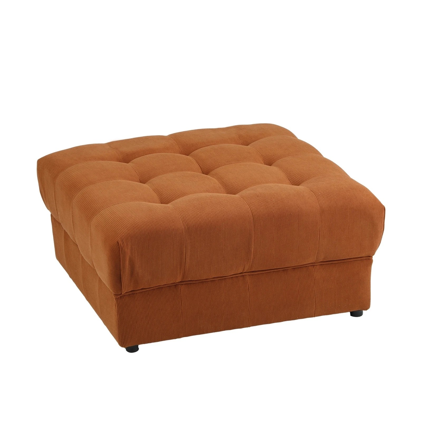 8 Oikiture 1 Seater Velvet Modular Ottoman Lounge Chair Armless Tofu
 - Brown, 8 of 10