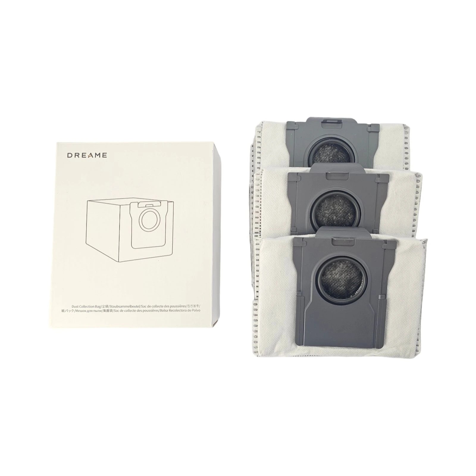 4 Dreame 3pk Dust Bags For L & X Series - White, 4 of 6