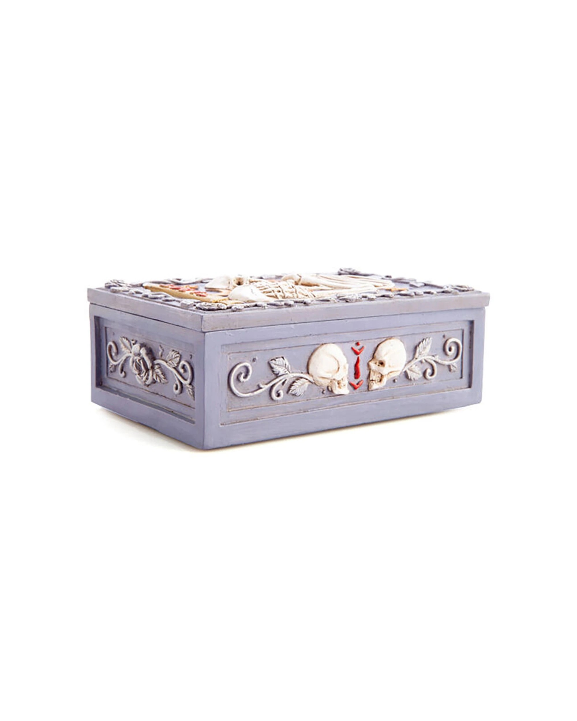 2 Mystical Worlds Tarot Box Skeleton Jewellery Trinket Storage - Purple, 2 of 5