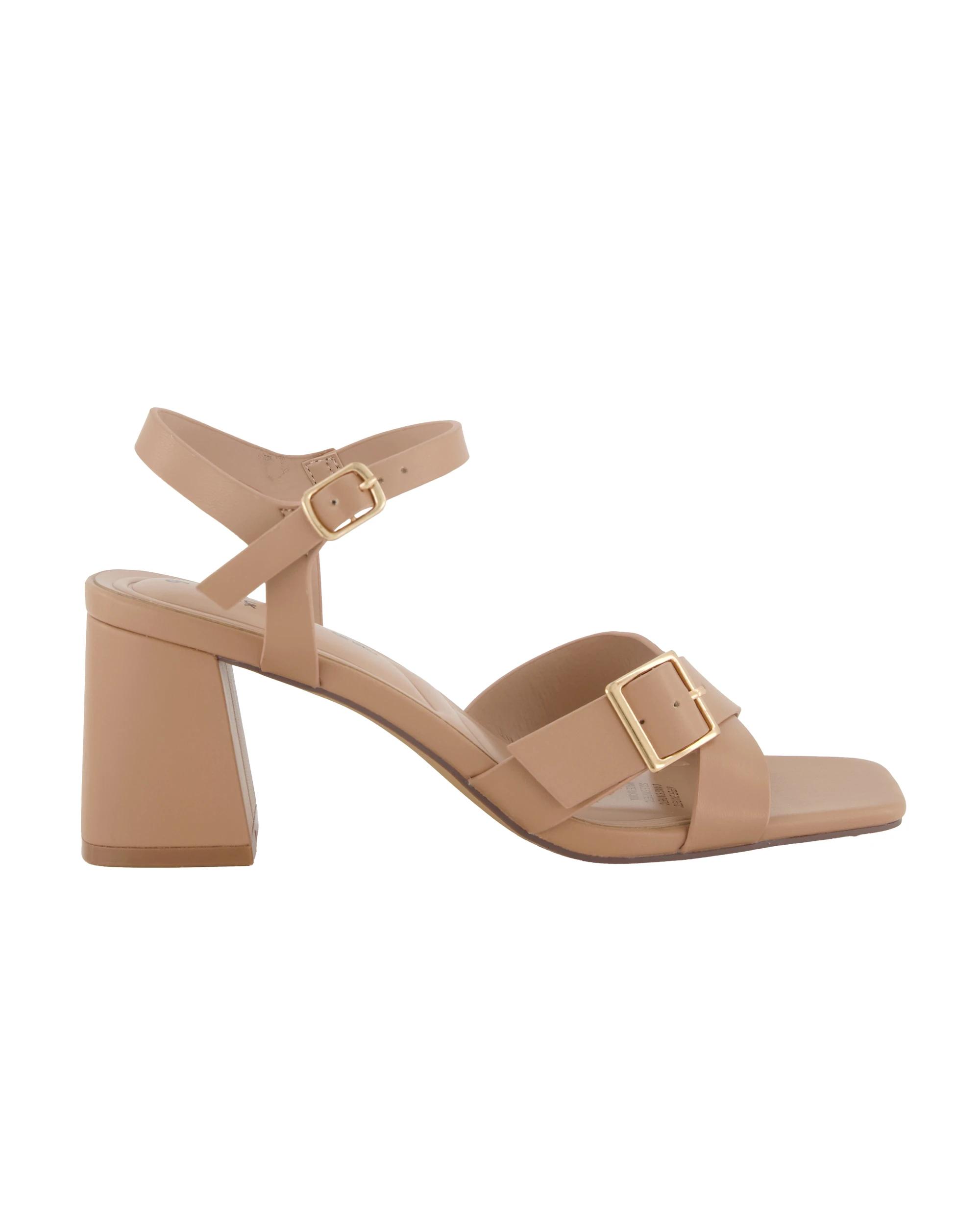 1 Buckle Heel Sandals Tan, 1 of 5