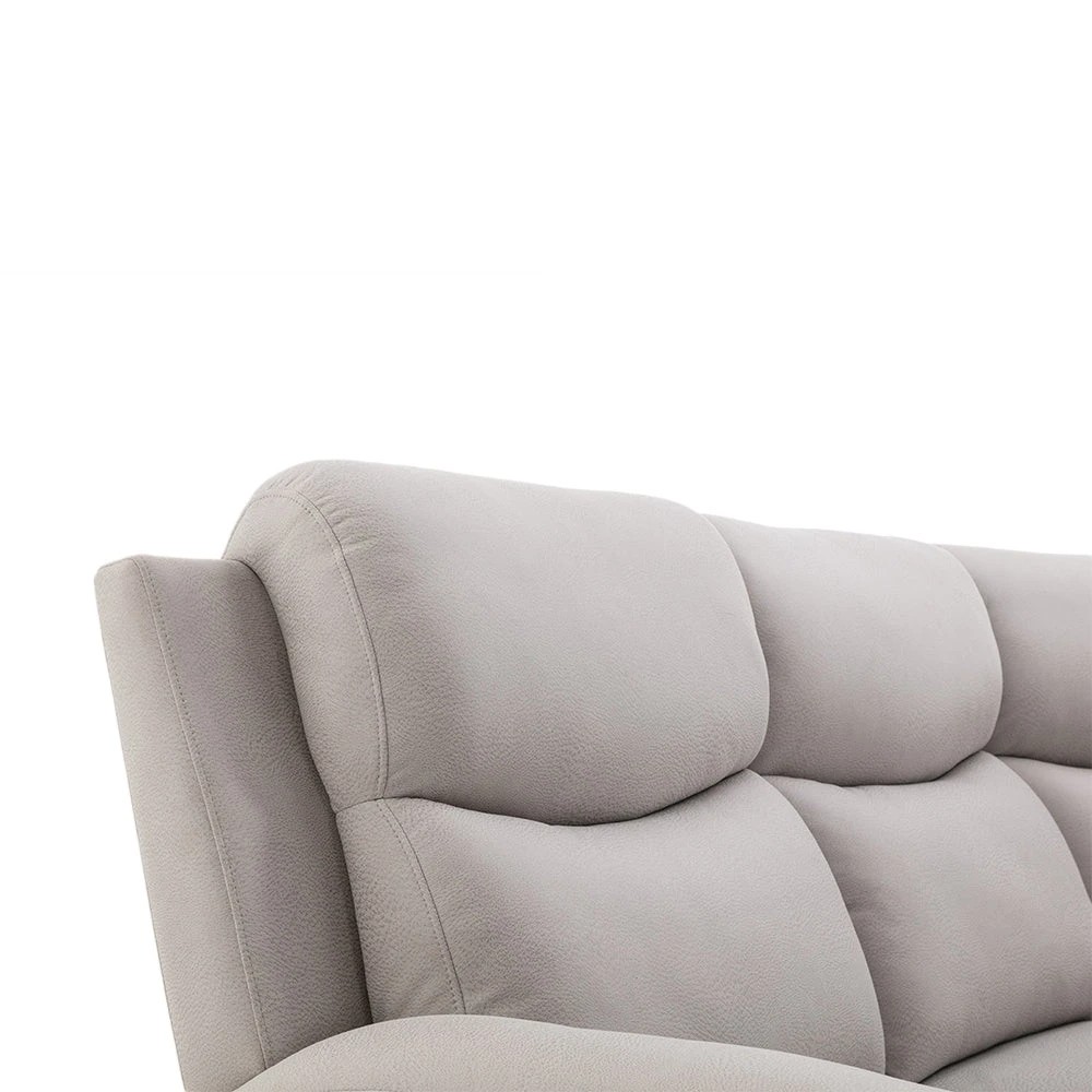 8 Foret 5 Seater Sofa Corner Lounge Recliner Footrest Bed Chaise Couch Fabric Grey Light, 8 of 9