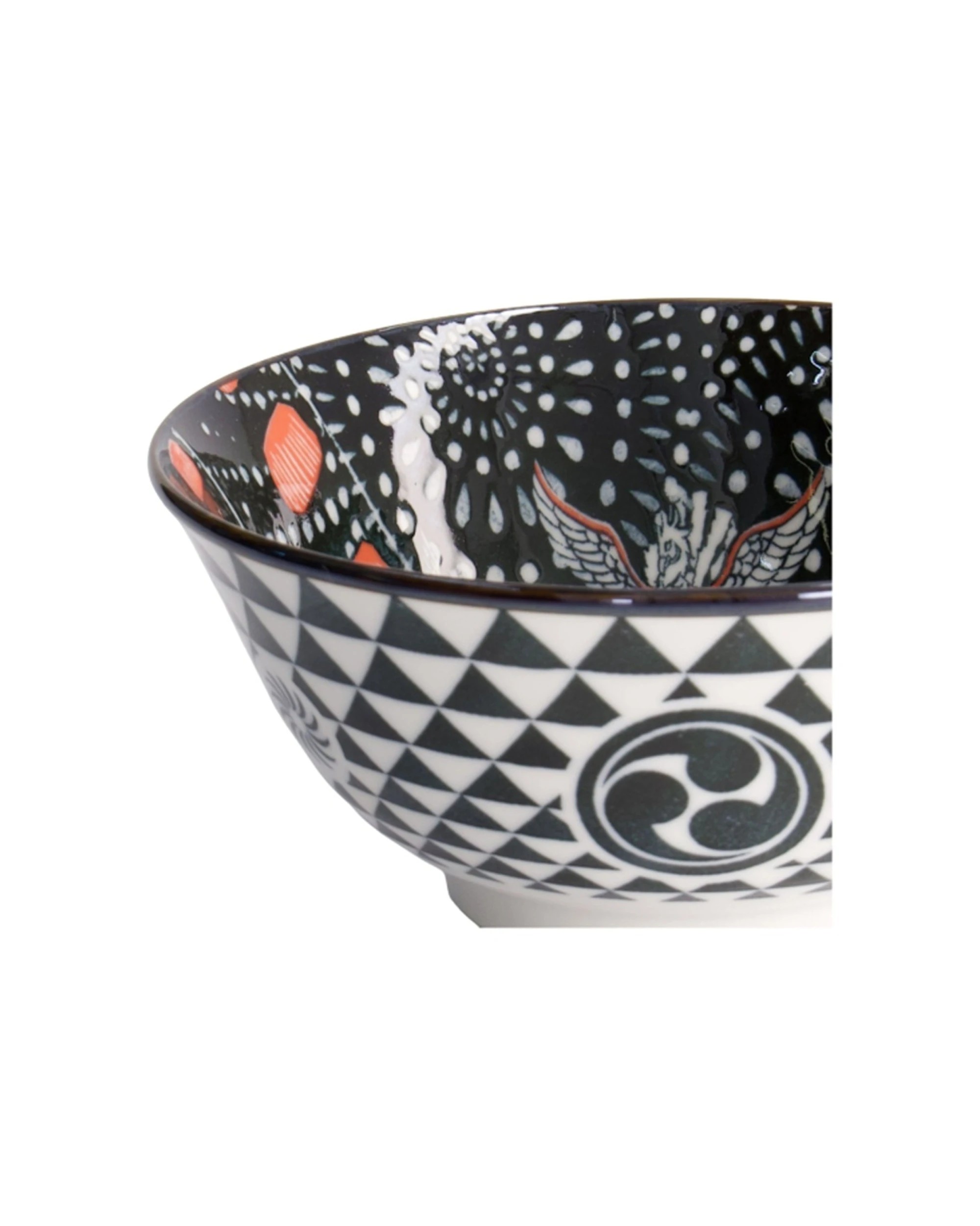3 Tokyo Design 2PK Asakusa Bowl Japanese Noodle Ceramic Dinnerware Matsuri 15x7cm - Multi, 3 of 4