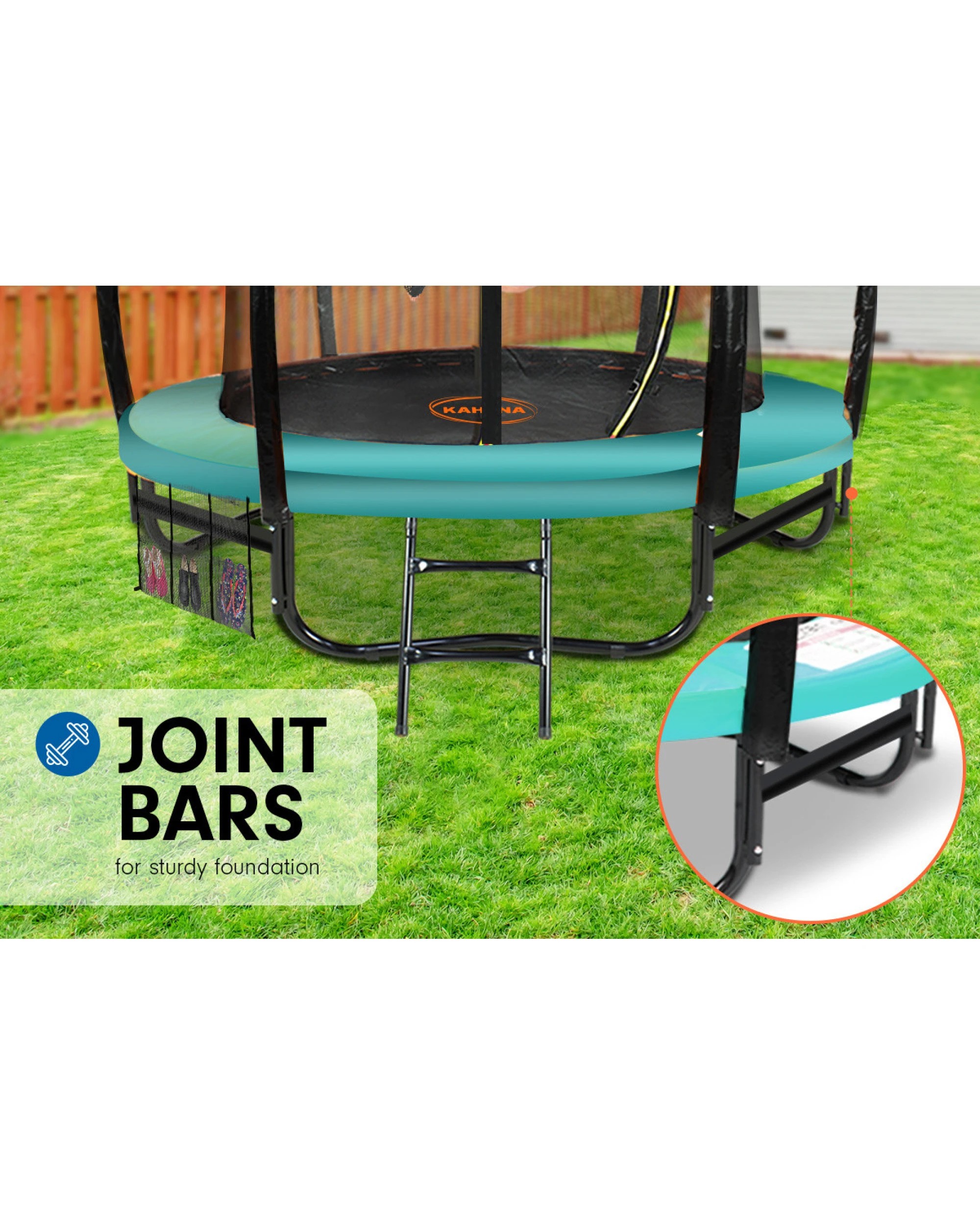 8 Kahuna 14 Ft Trampoline - Green, 8 of 8