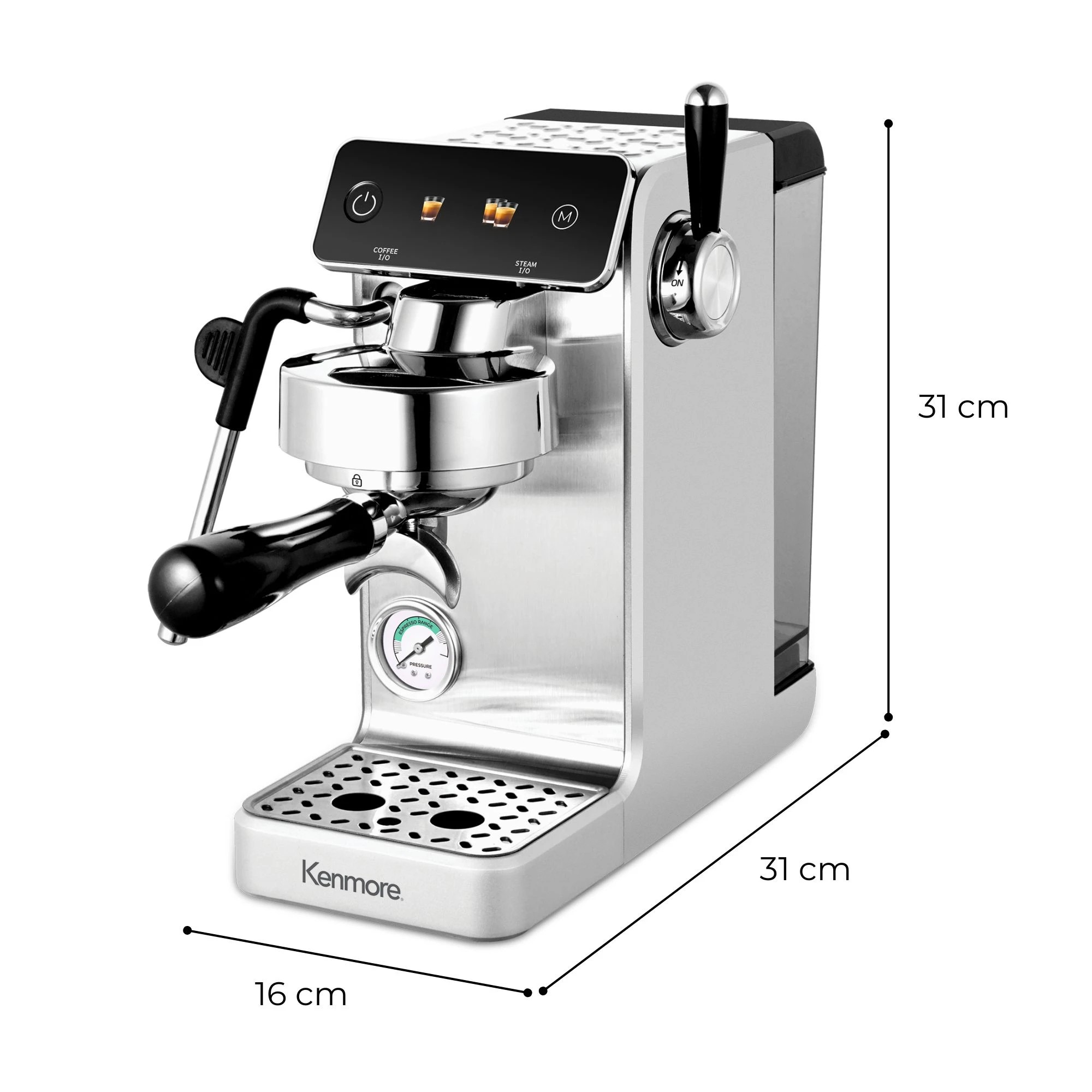 7 Kenmore Dualis Espresso Machine, Dual Thermoblock Simultaneous Brew & Steam, Italian ULKA Pump, 7 of 7