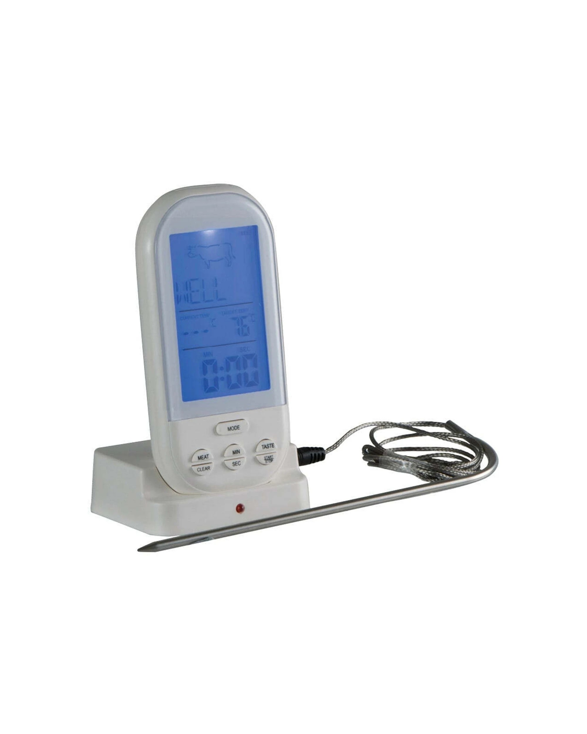 1 Avanti Digital Cooking Thermometer Probe Stand Vacuum Insulated Leakproof - White, 1 of 1