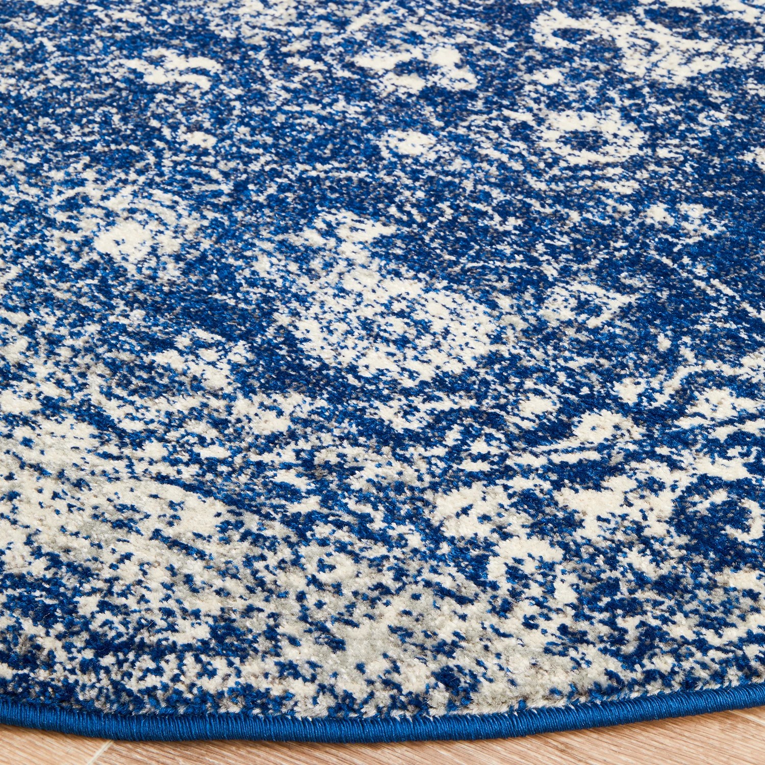 5 Common Ground Rugs Encore 252 240x240cm Round - Large Pet Friendly Rug - Blue, 5 of 7