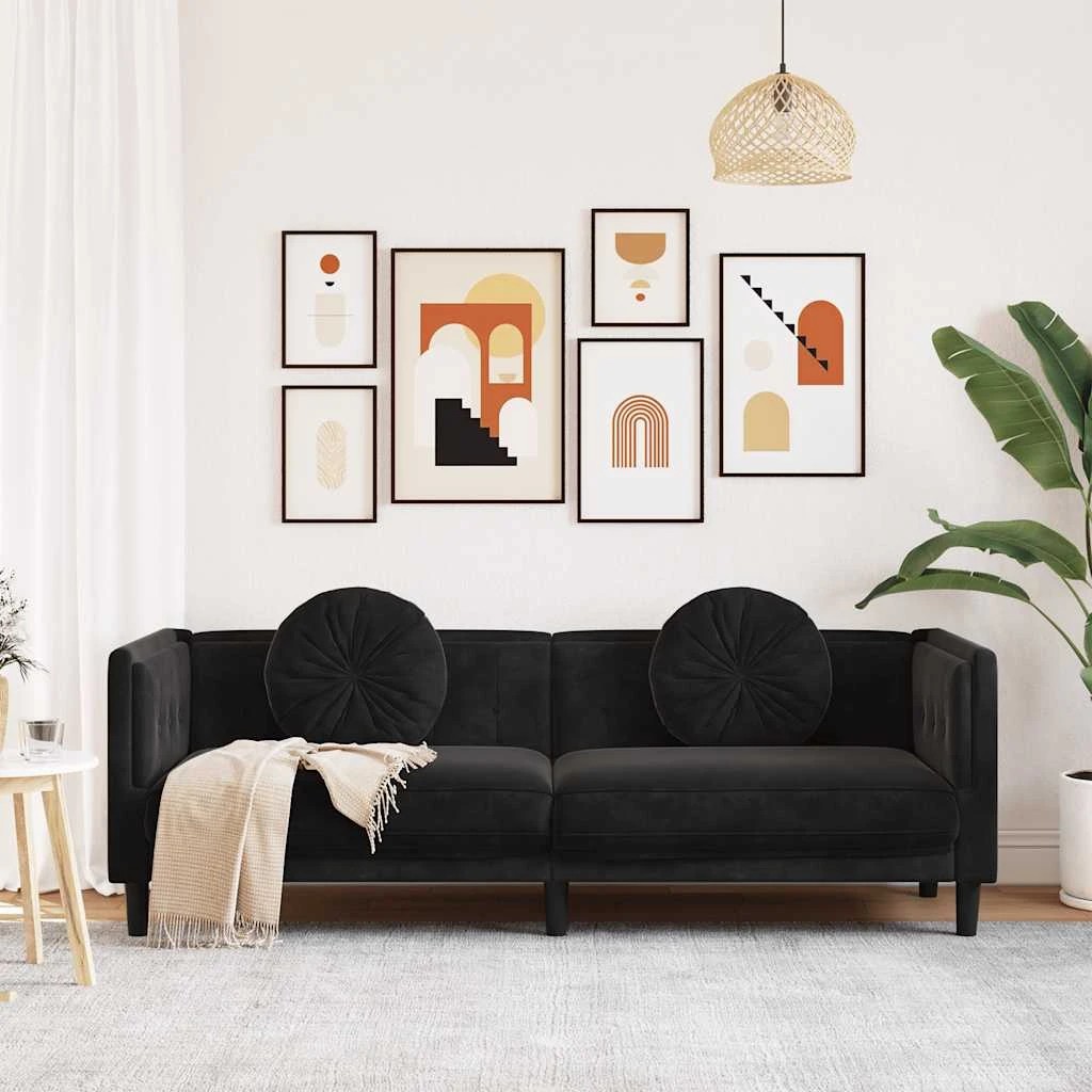3 Vidaxl Couch - Black, 3 of 9