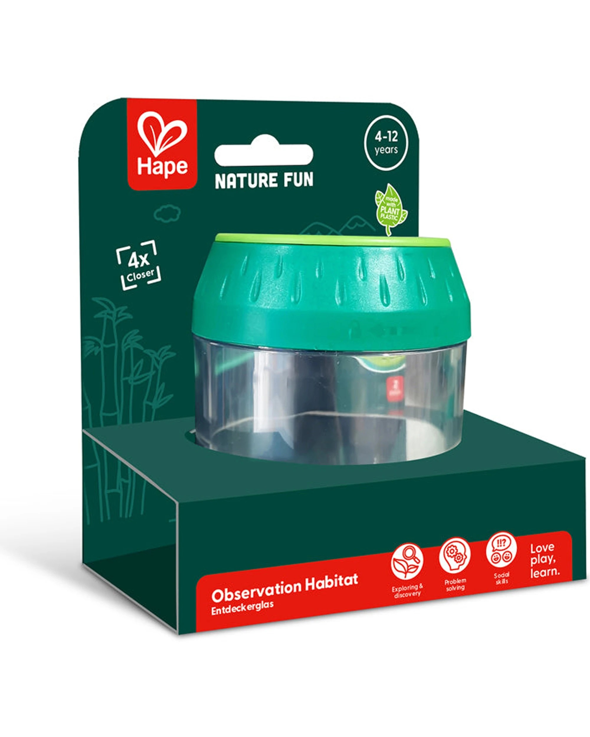 2 Hape Observation Habitat Scientific Magnifying Glass Sustainable Plastic - Clear, 2 of 3