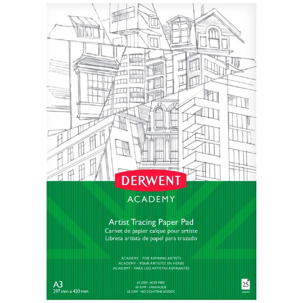 1 Derwent Academy A3 Tracing Paper 65gsm 25 Sheet, 1 of 1