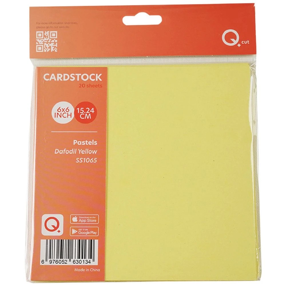 1 Qcut Colour Cardstock Pastel Daffodil Yellow 20 Pack, 1 of 2