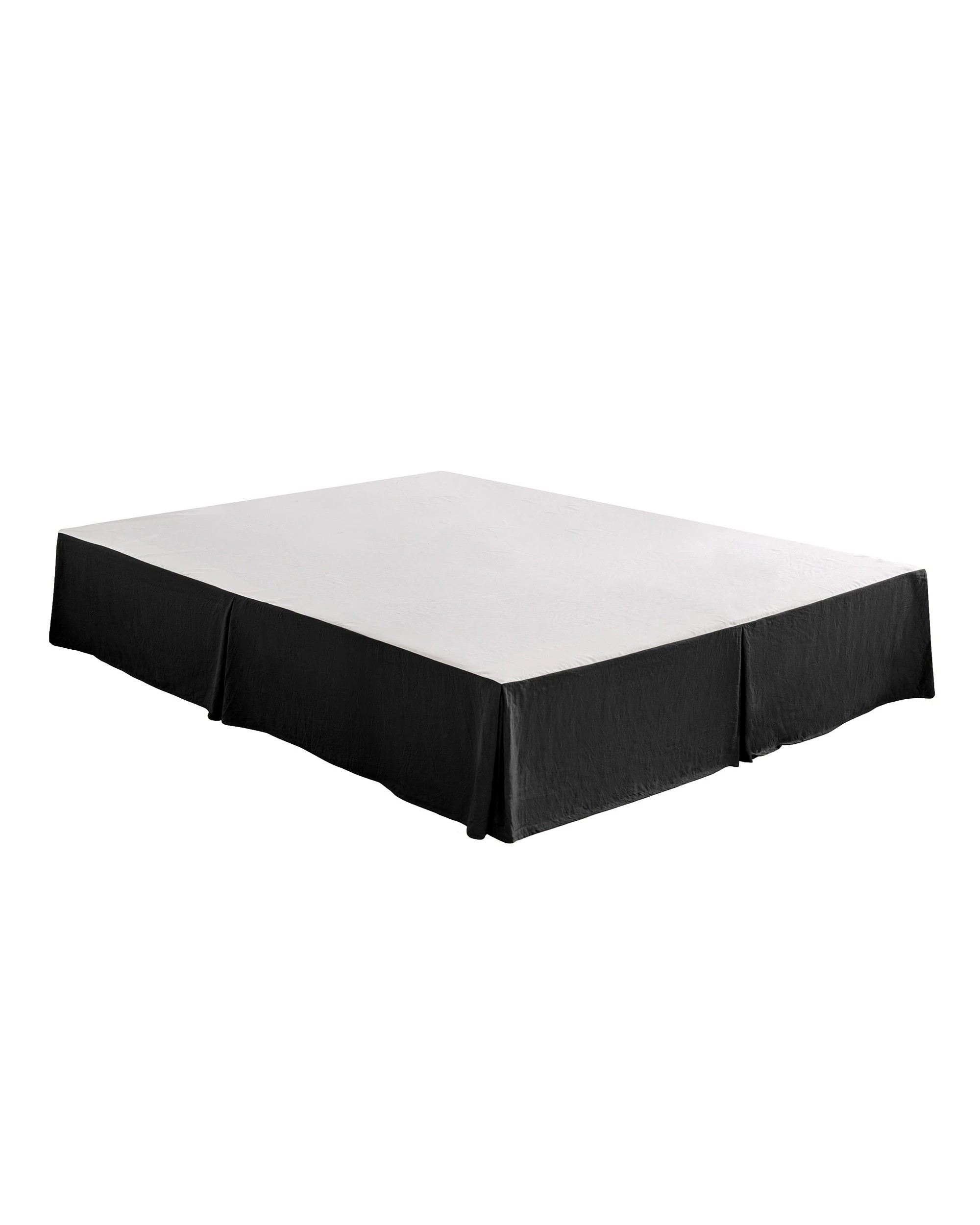 9 Dreamaker Superfine Washed Microfibre Pleated Valance - Queen Bed - Black, 9 of 9