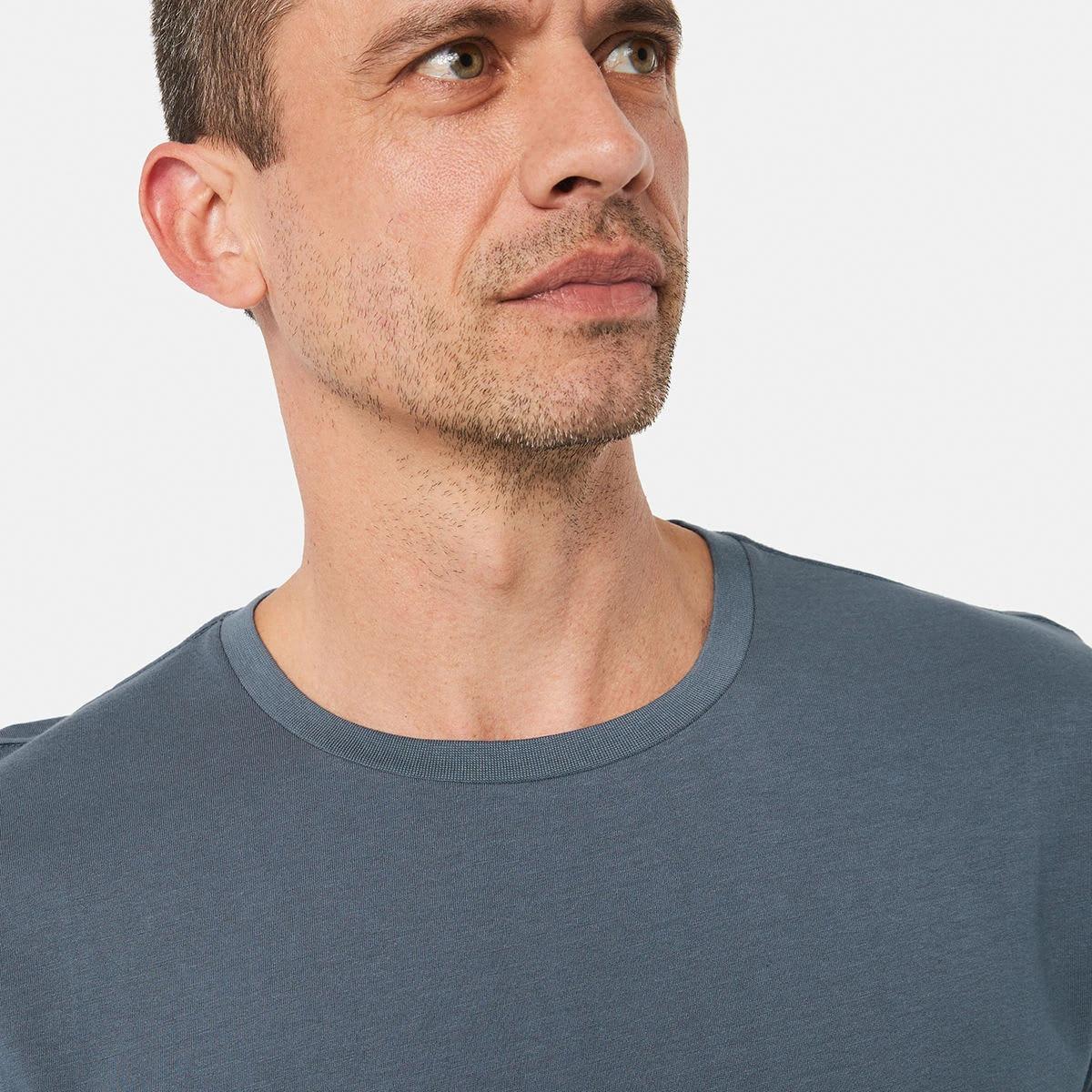 4 Short Sleeve Modal Blend Sleep Top Blu Grisle, 4 of 4