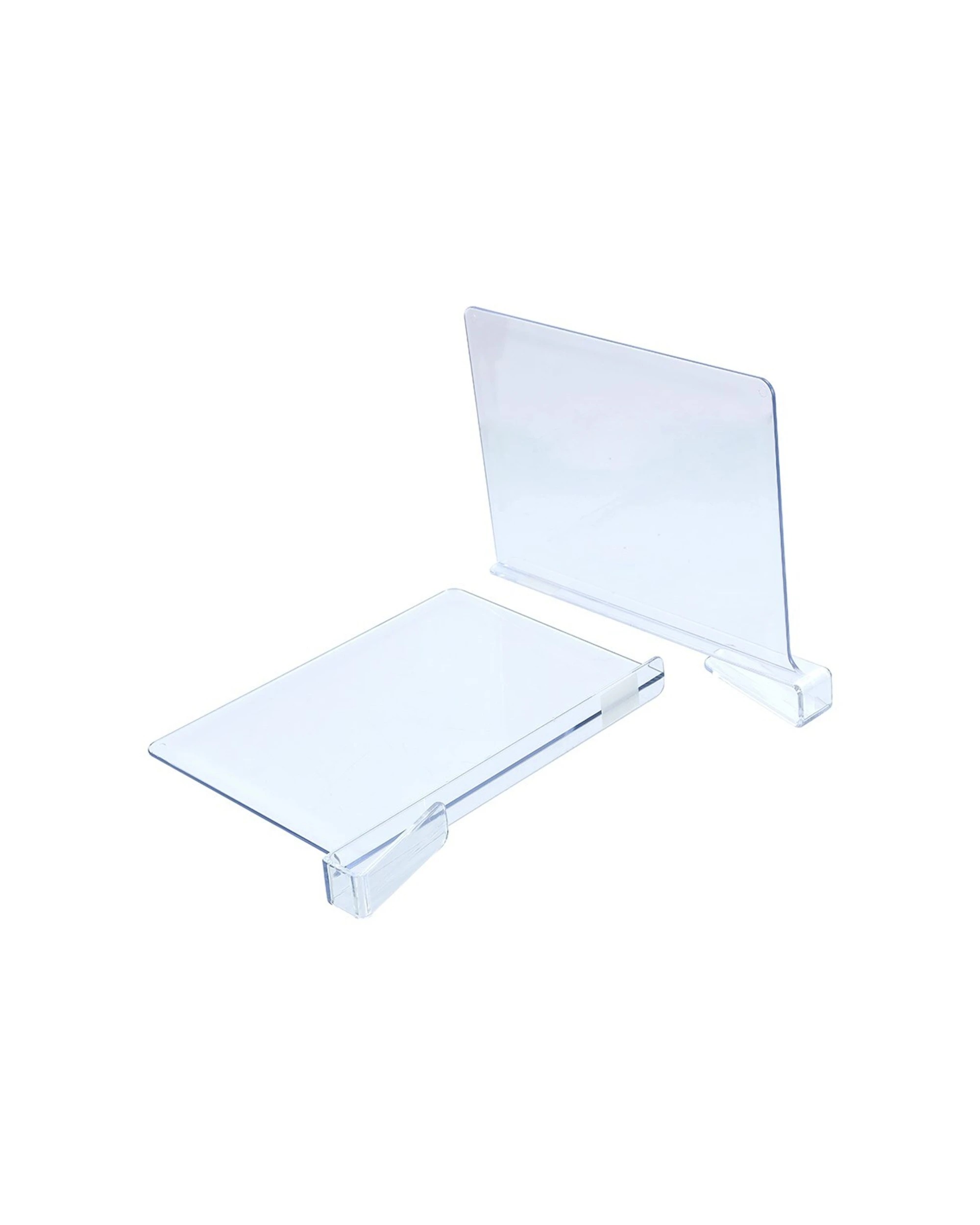 3 Boxsweden 2pc Crystal Shelf Adjustable Divider Organiser Durable 28cm - Clear, 3 of 7