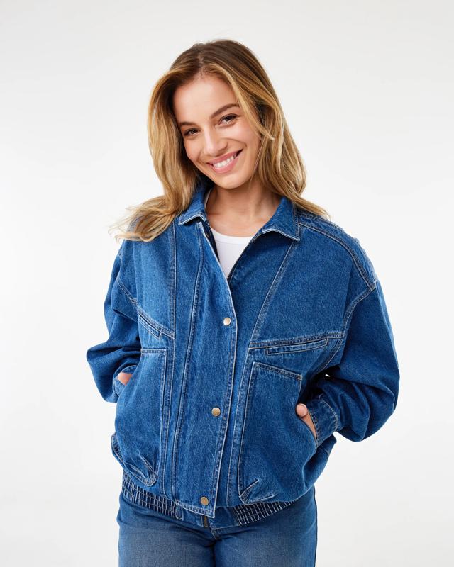 Oversized Denim Bomber Ja