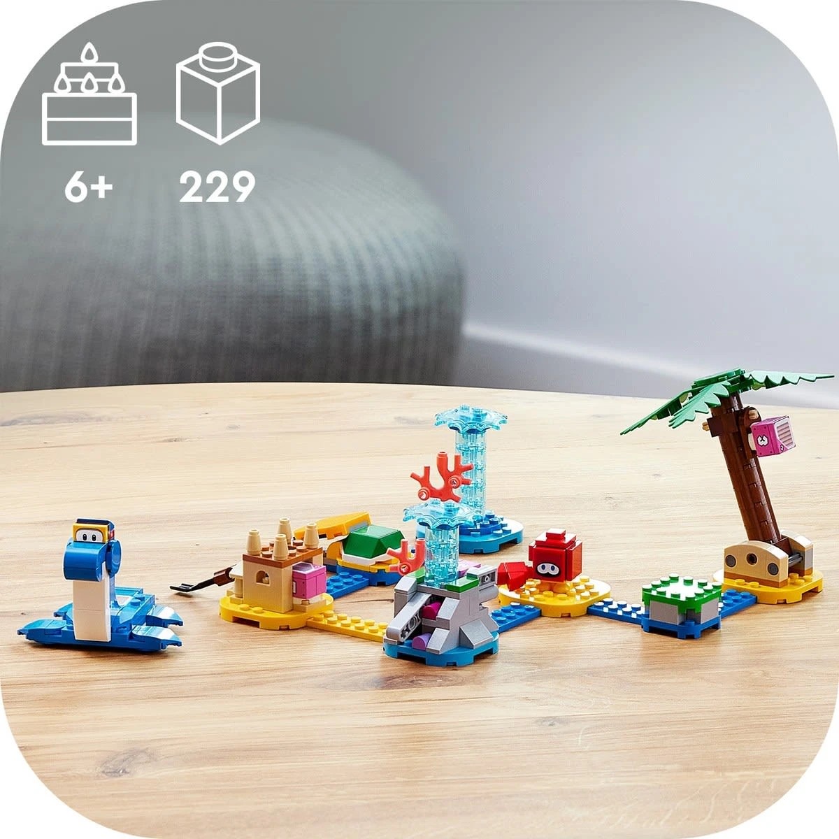 2 LEGO Super Mario Dorrie’s Beachfront Expansion Set 71398, 2 of 9